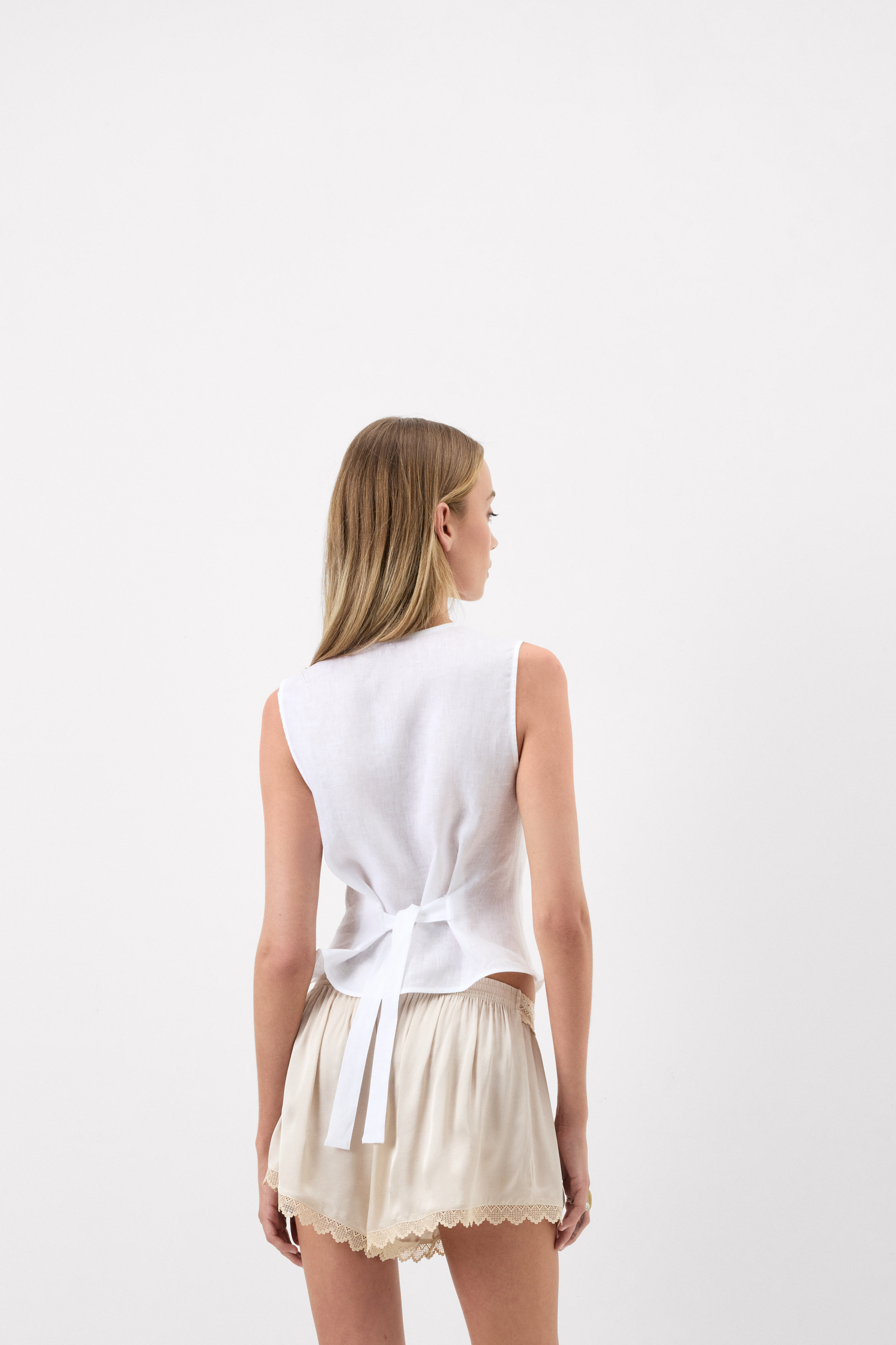 Gilet in Tela di Lino The Pure Linen
