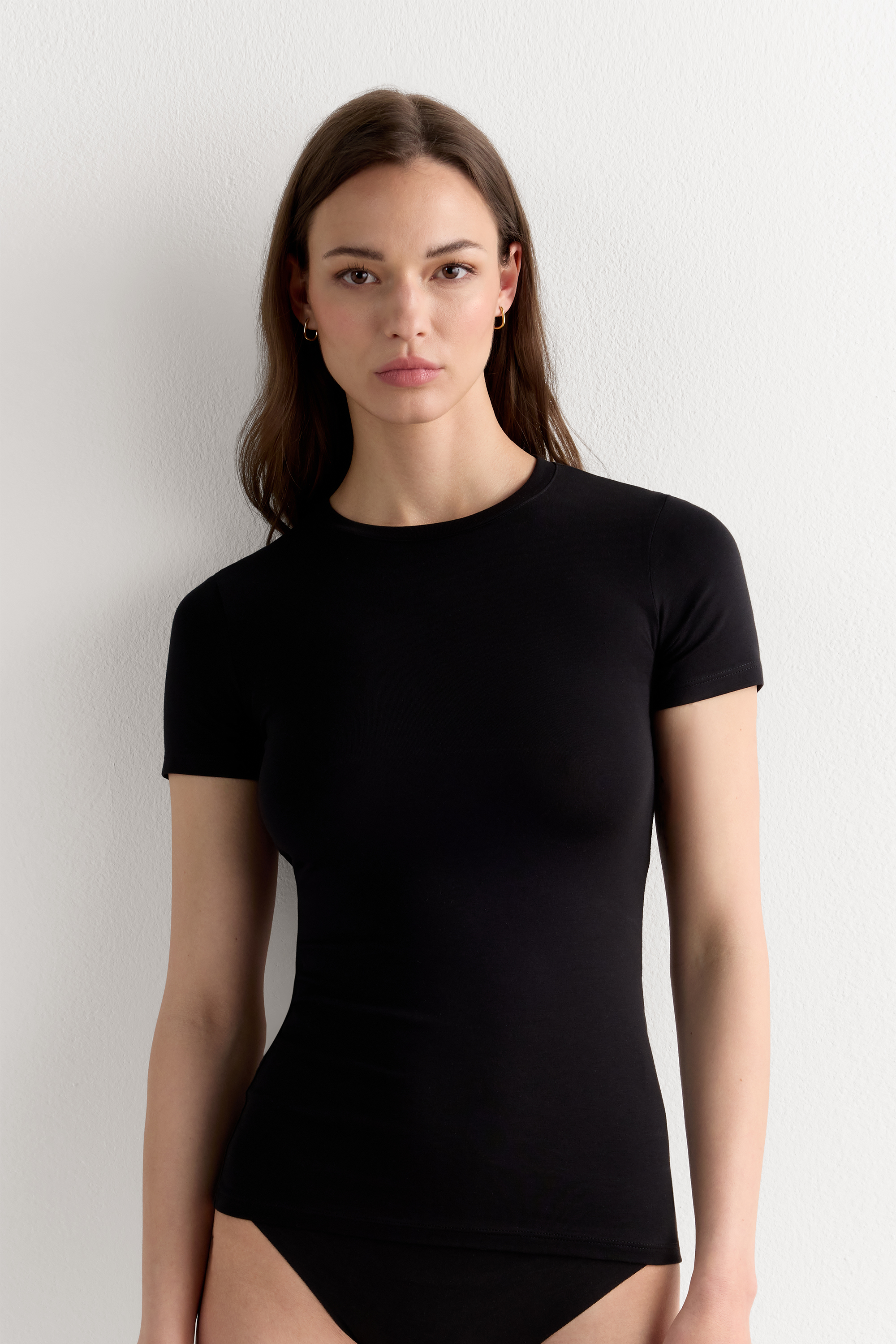 Maglia Manica Corta in Cotone Superior Elasticizzato