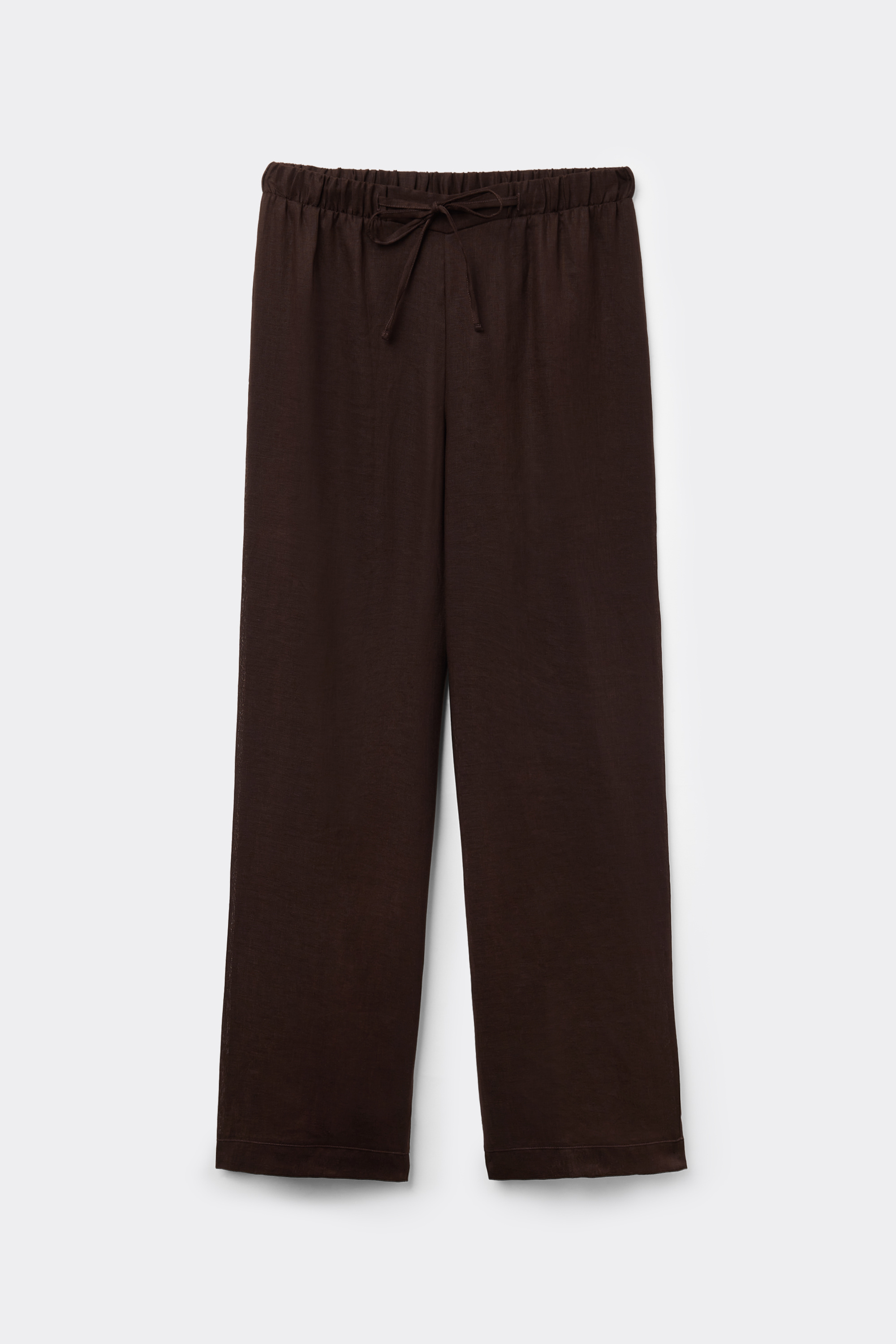 Pantalone Lungo con Coulisse in Tela di Lino The Pure Linen