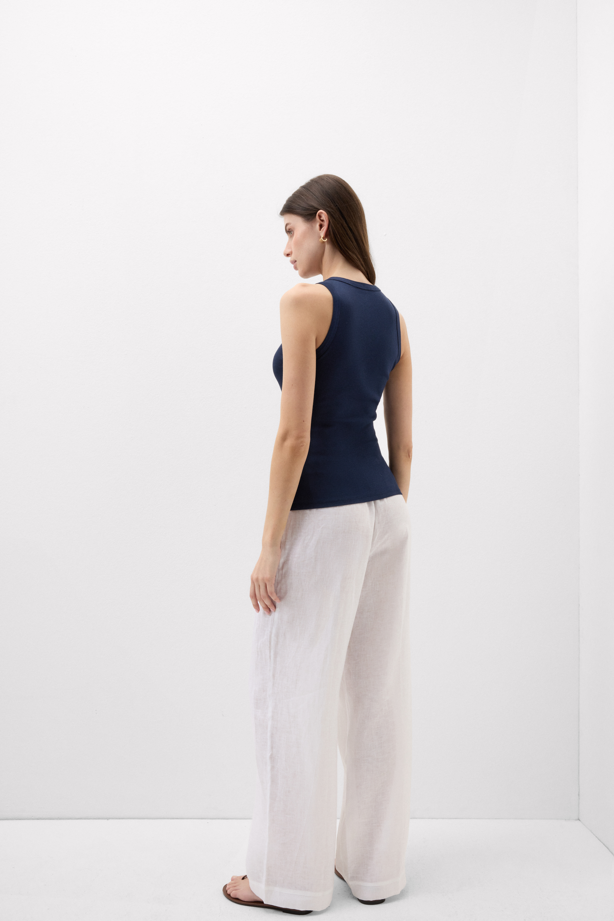 Canotta a Costine in Cotone Superior