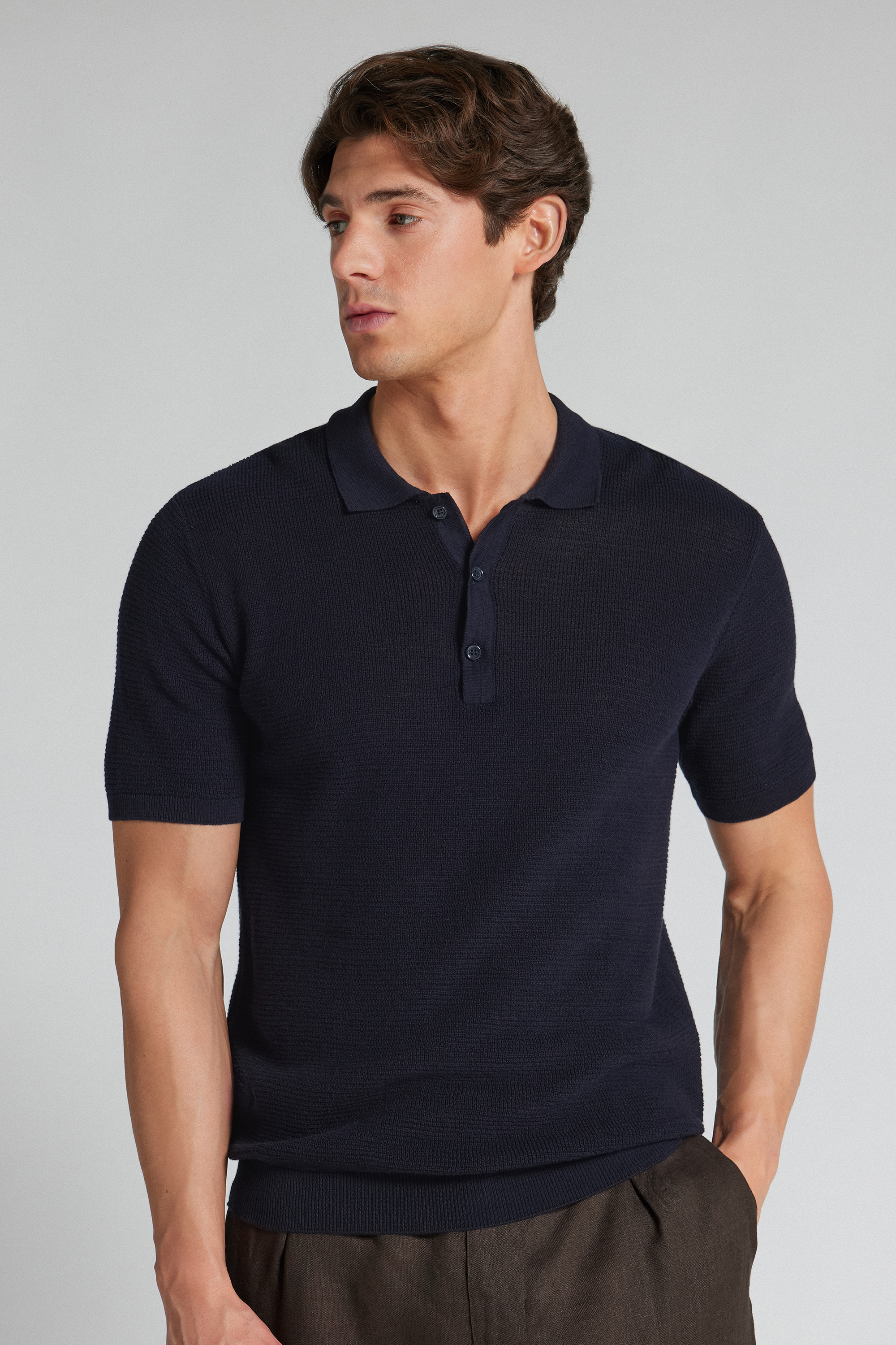 Polo Traforata Uomo in 100% Cotone
