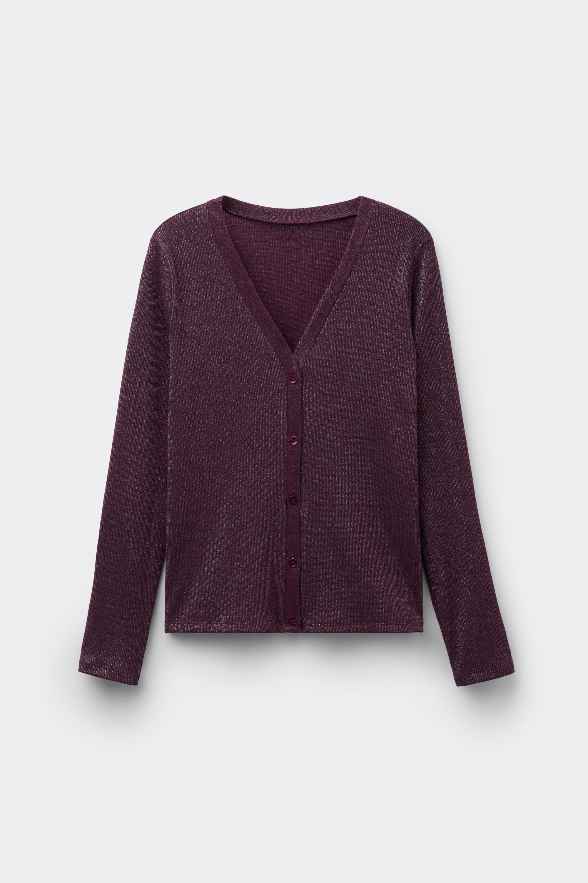 Cardigan a Costine in Cotone Lam&egrave;