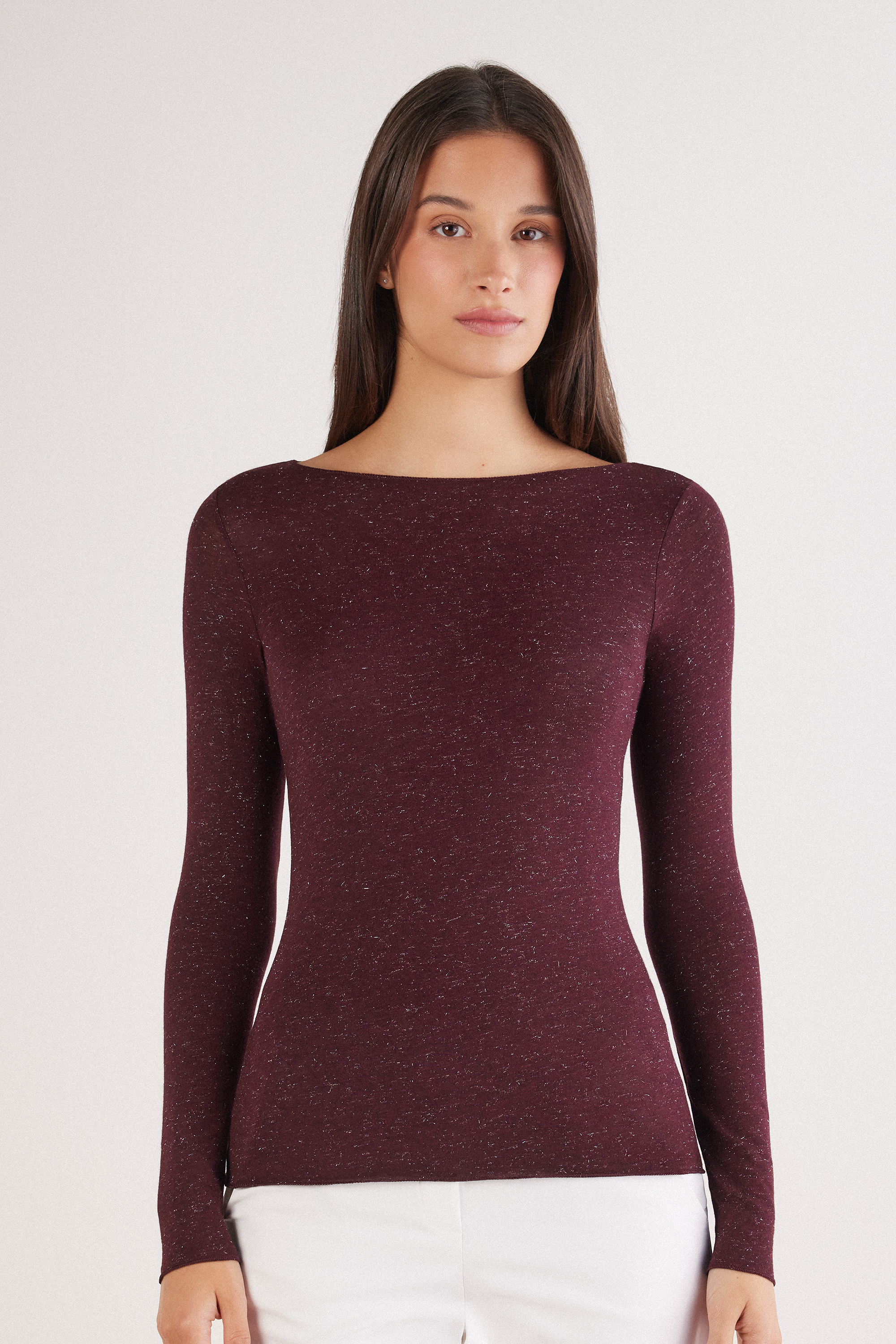 Maglia Girocollo in Modal Light con Cashmere Lam&egrave;
