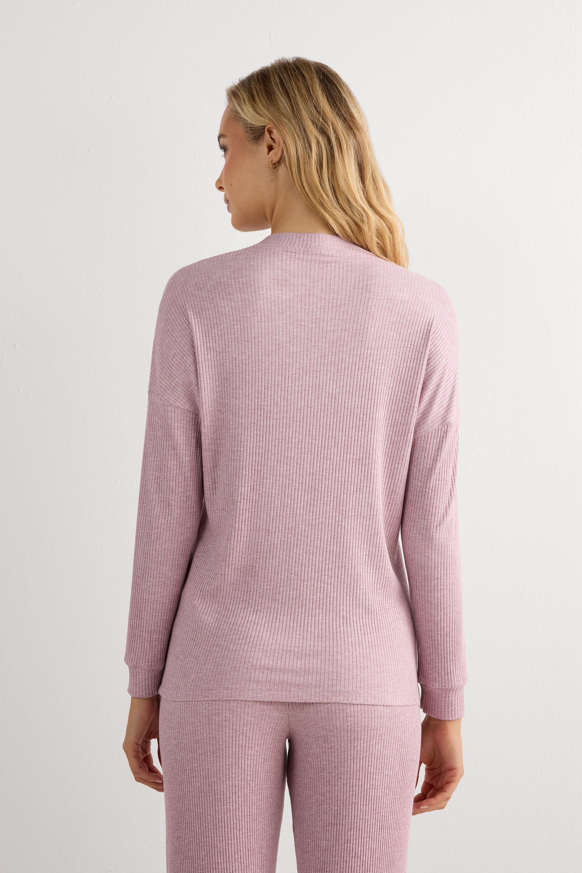 Maglia Manica Lunga Aperta Davanti in Modal Chic Comfort