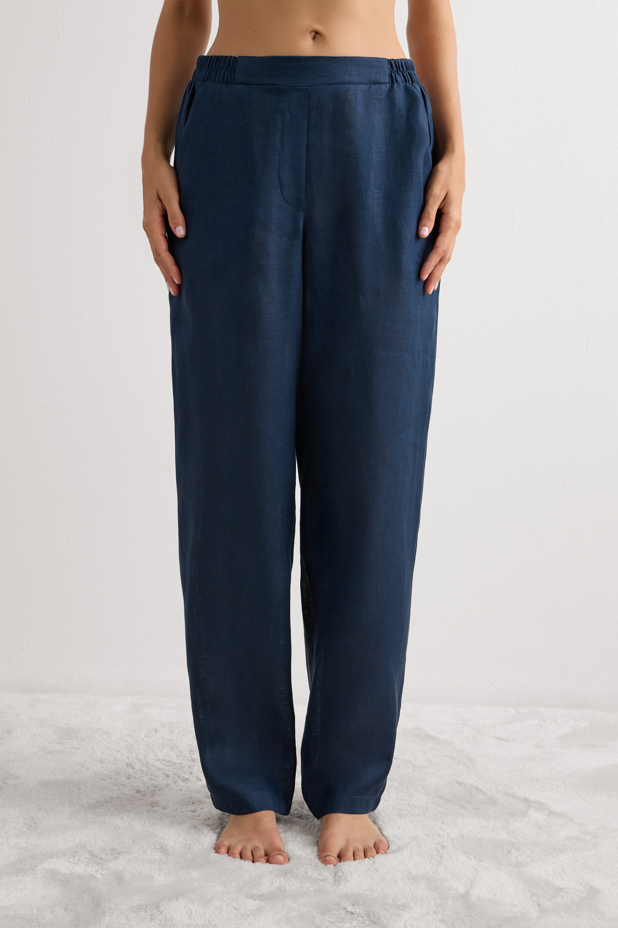 Pantalone in Tela di Lino The Pure Linen