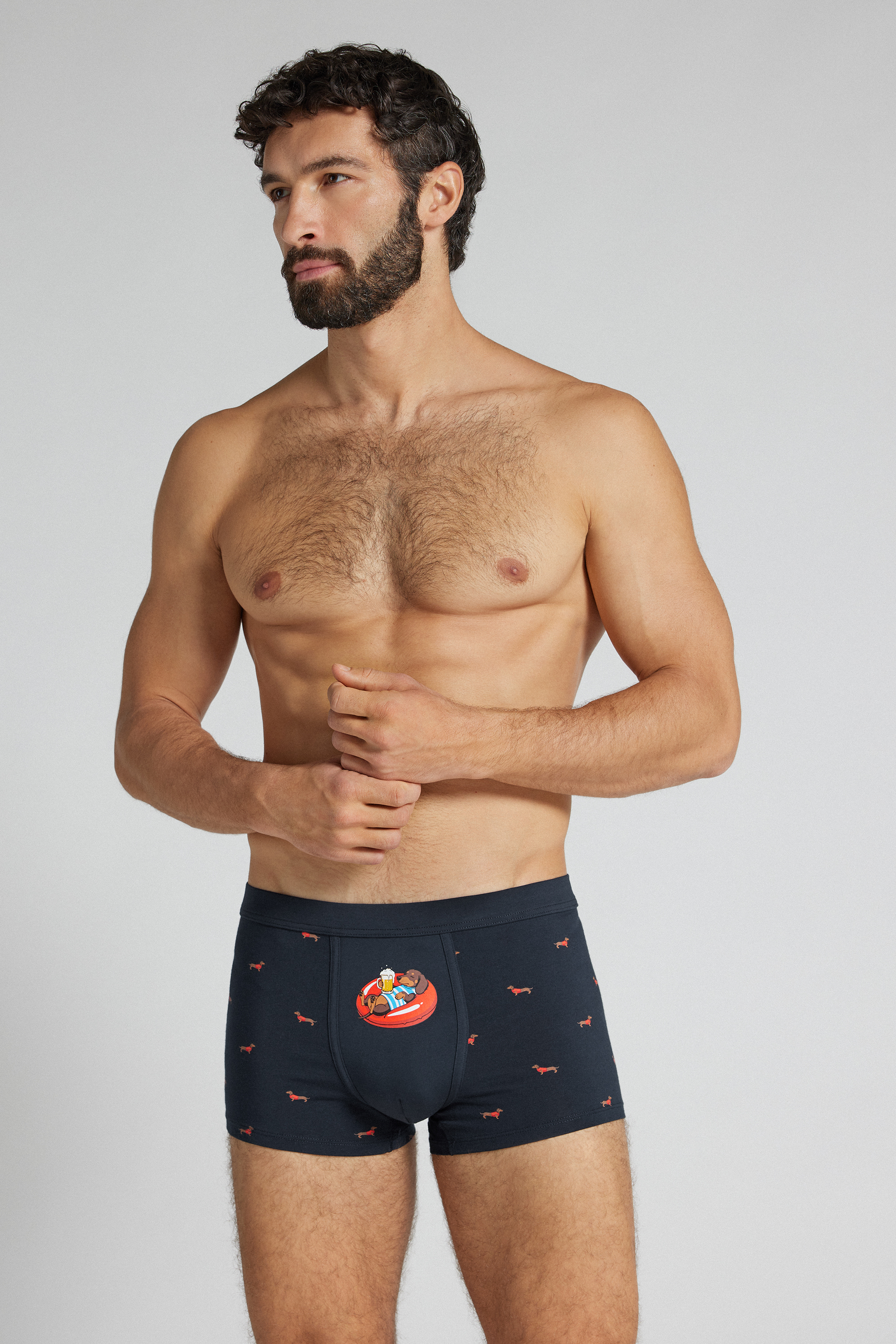 Boxer Cotone Superior Stampa Bassotto