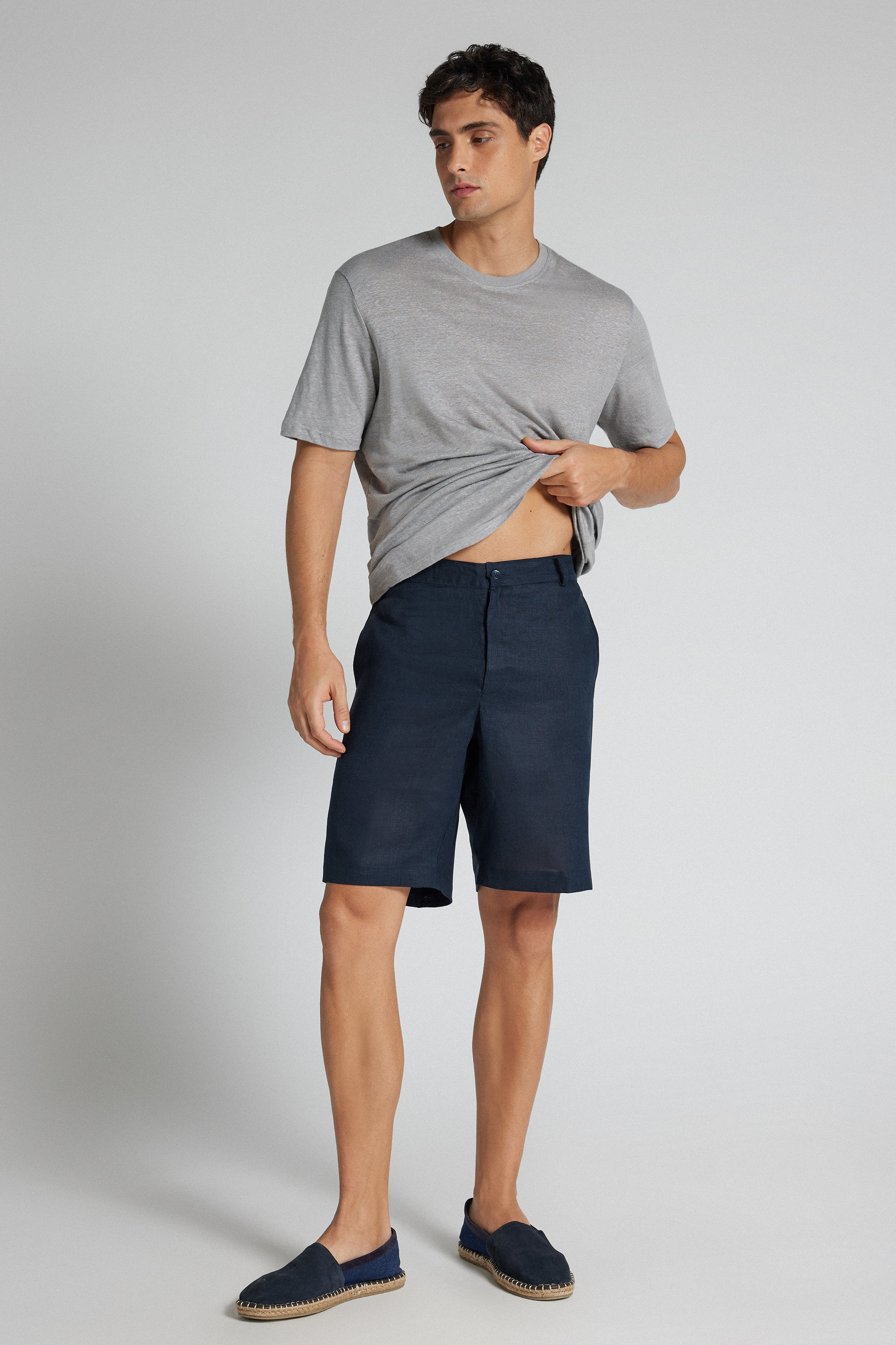 Pantaloni Corti in 100% Lino
