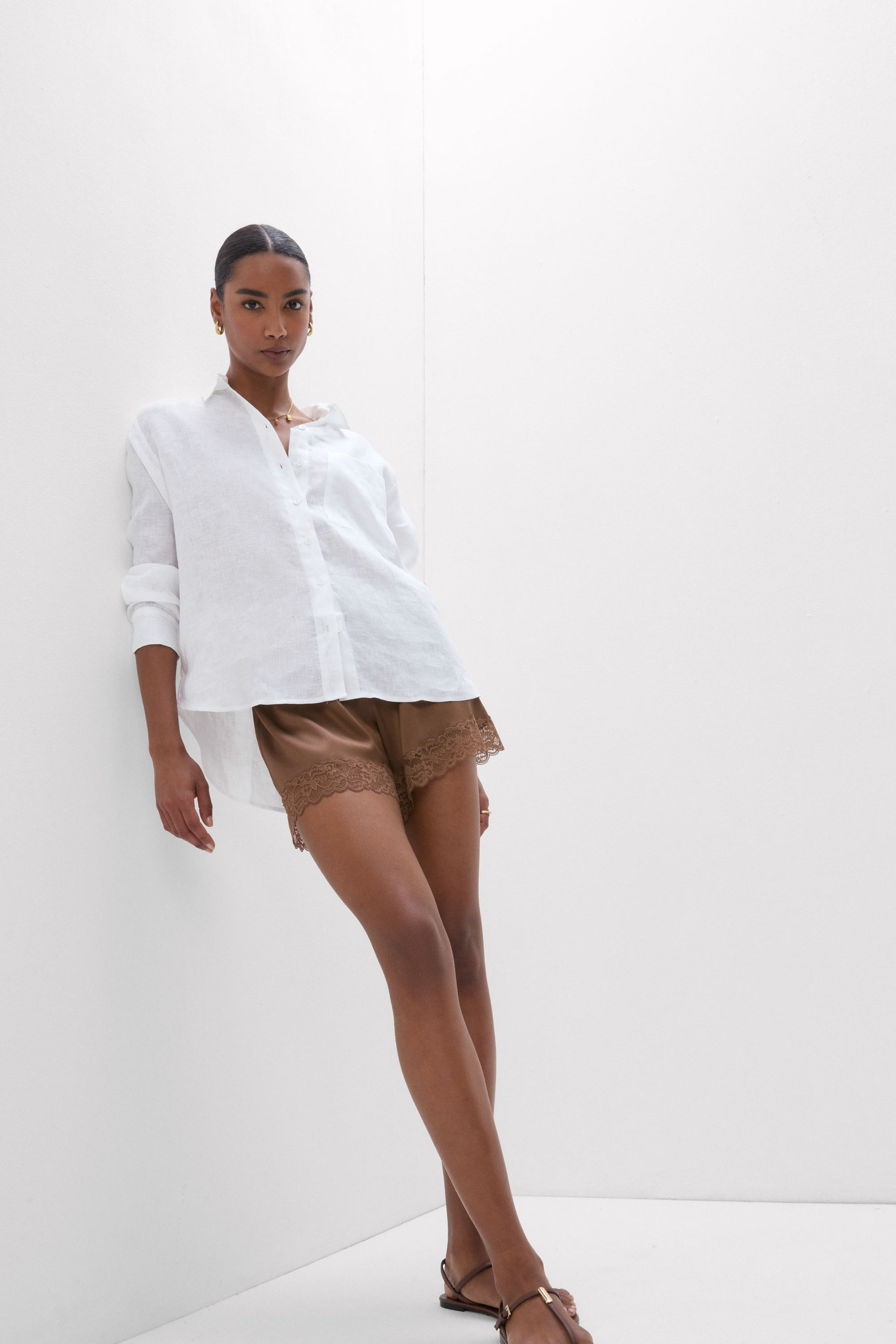 Camicia in Tela di Lino The Pure Linen