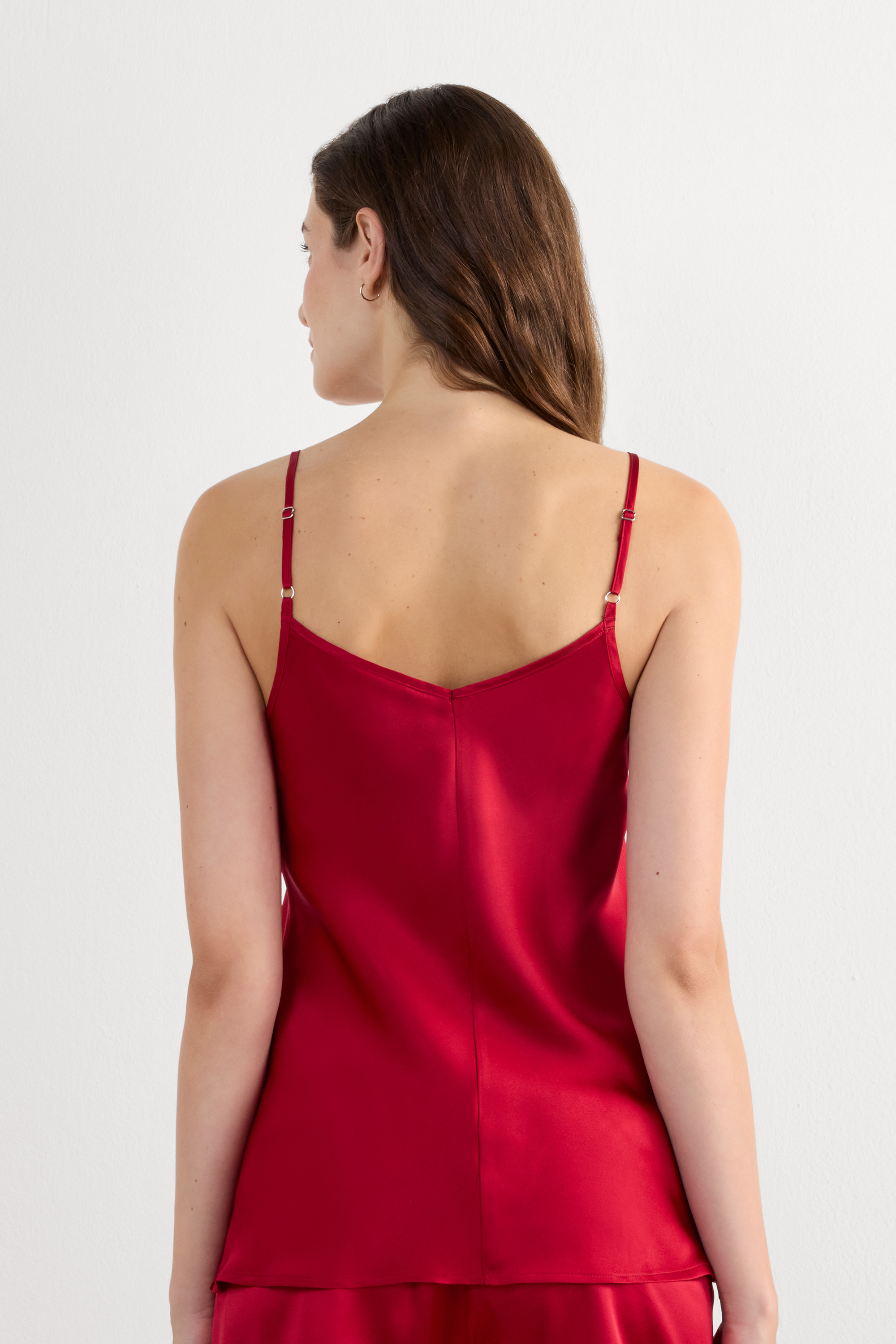 Top in Raso di Seta con Scollo a V