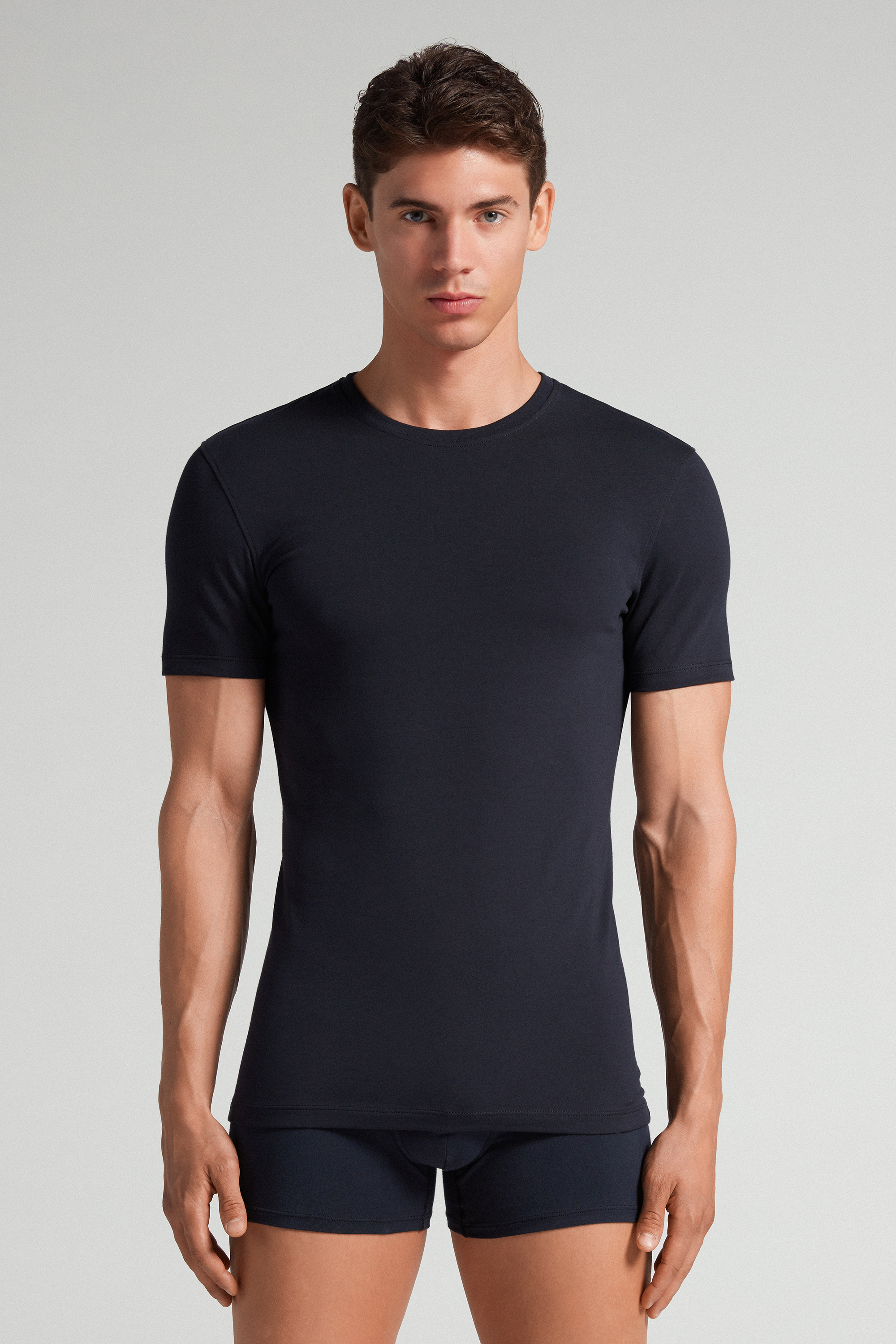 T-Shirt in Cotone Superior Elasticizzato