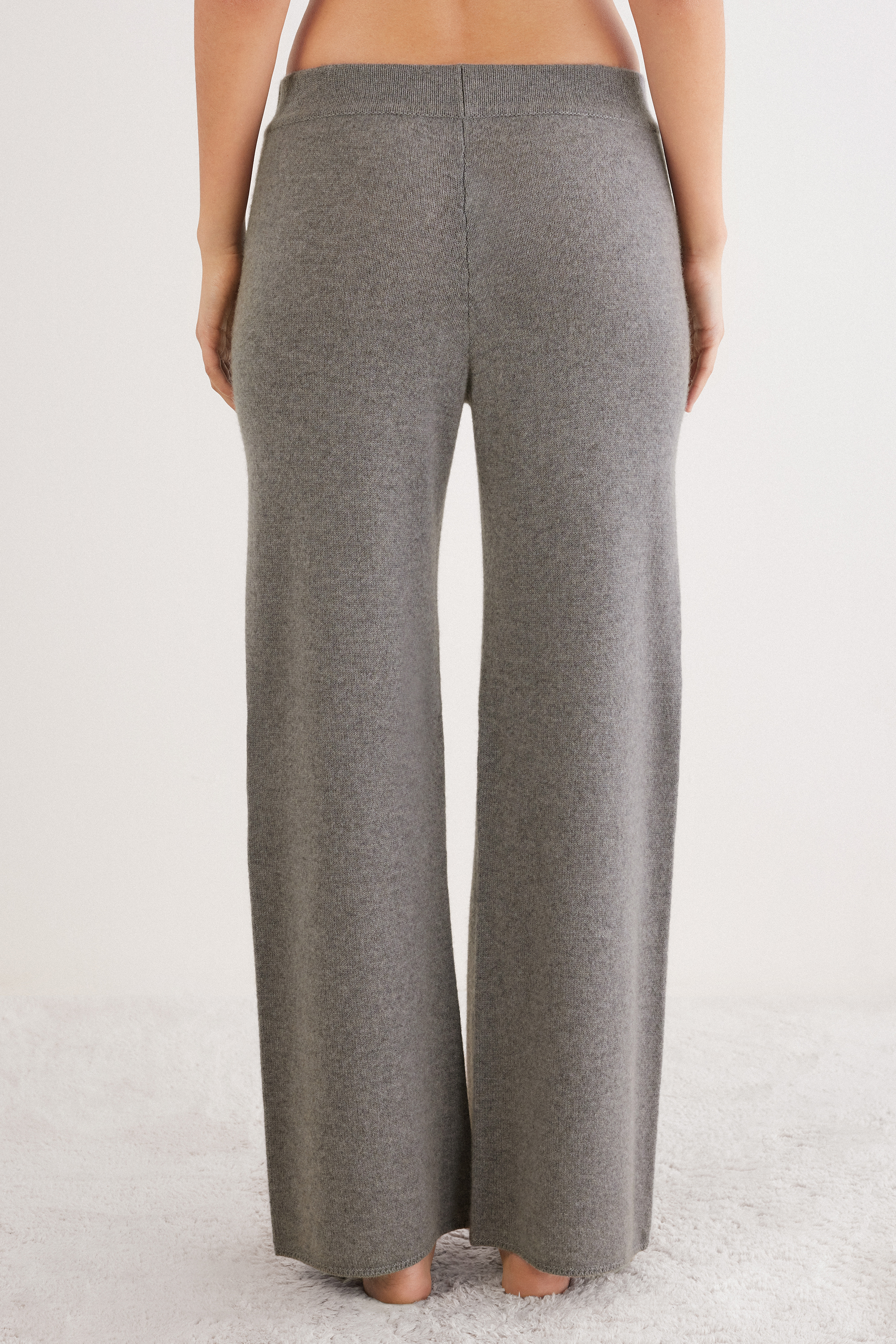 Pantaloni Lunghi a Palazzo 100% Cashmere