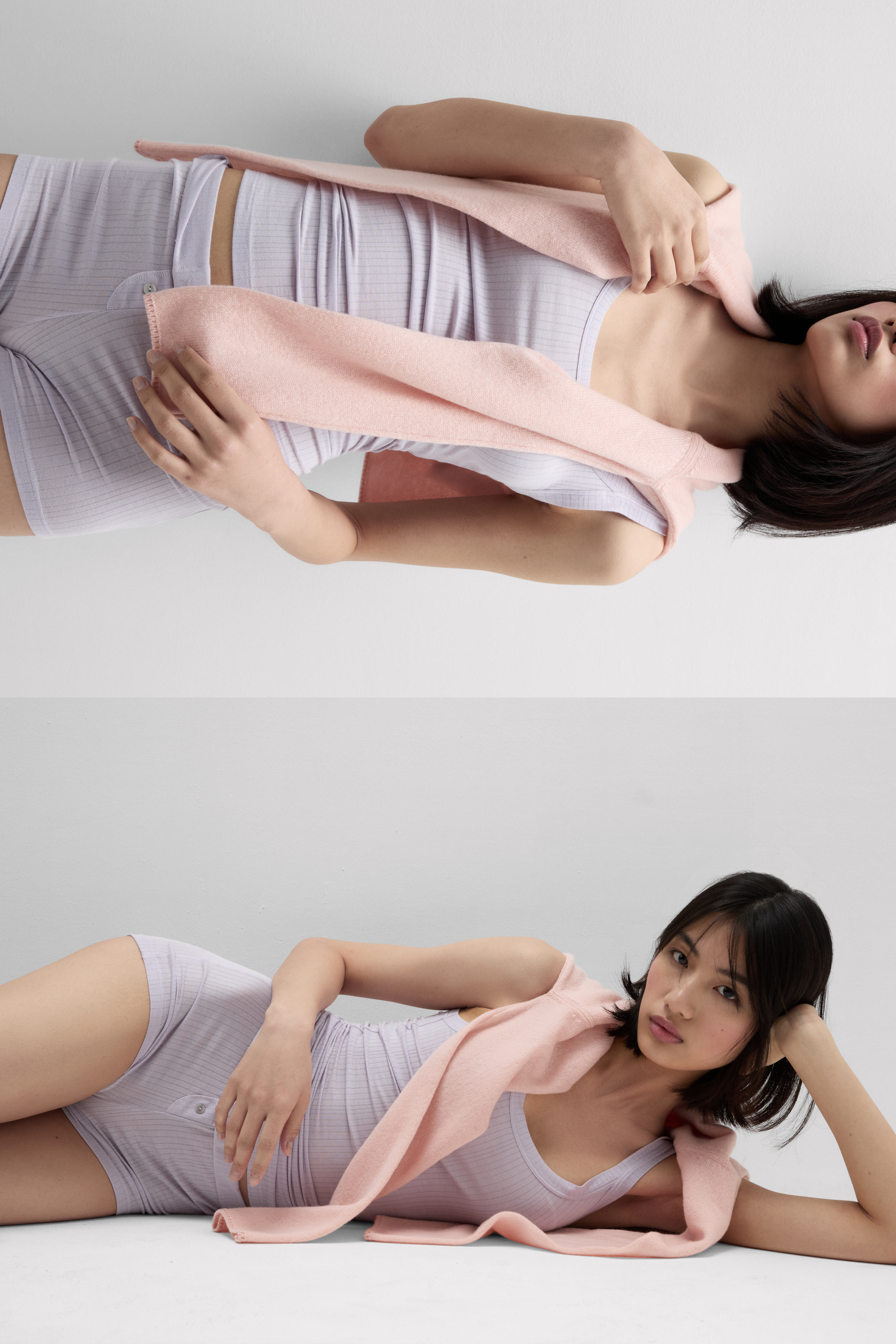 Pigiama Corto a Costine in Modal Soft Lounge