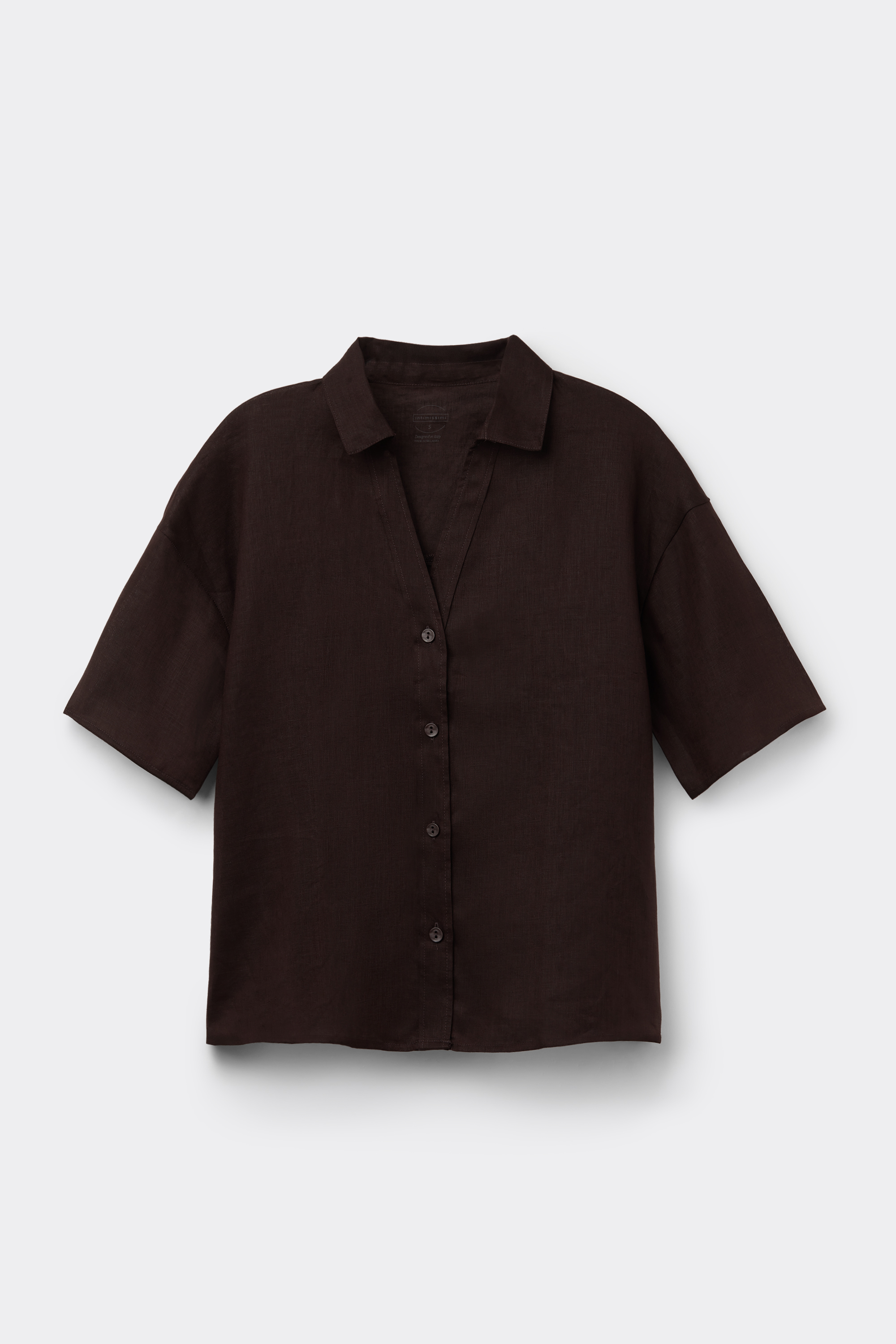 Camicia Manica Corta in Tela di Lino The Pure Linen