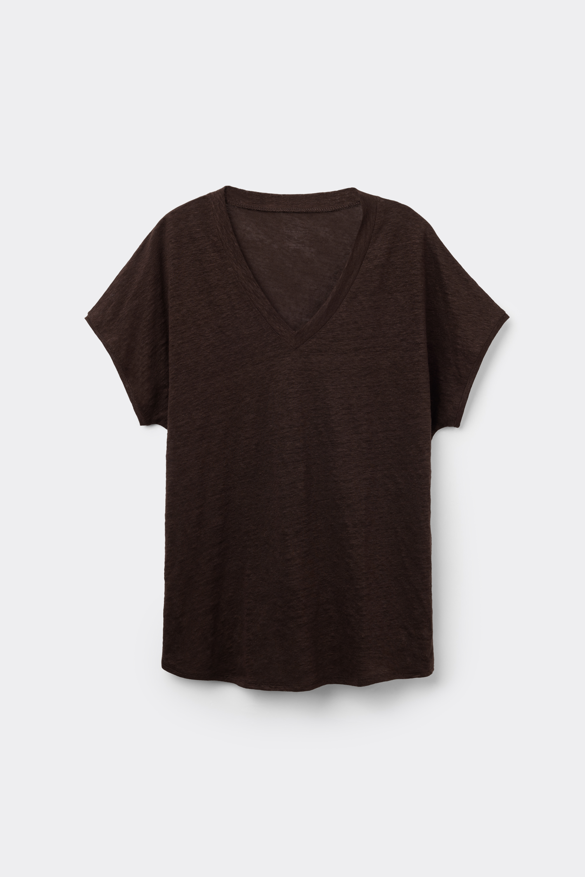 Maglia Manica Corta con Scollo a V in Lino The Pure Linen