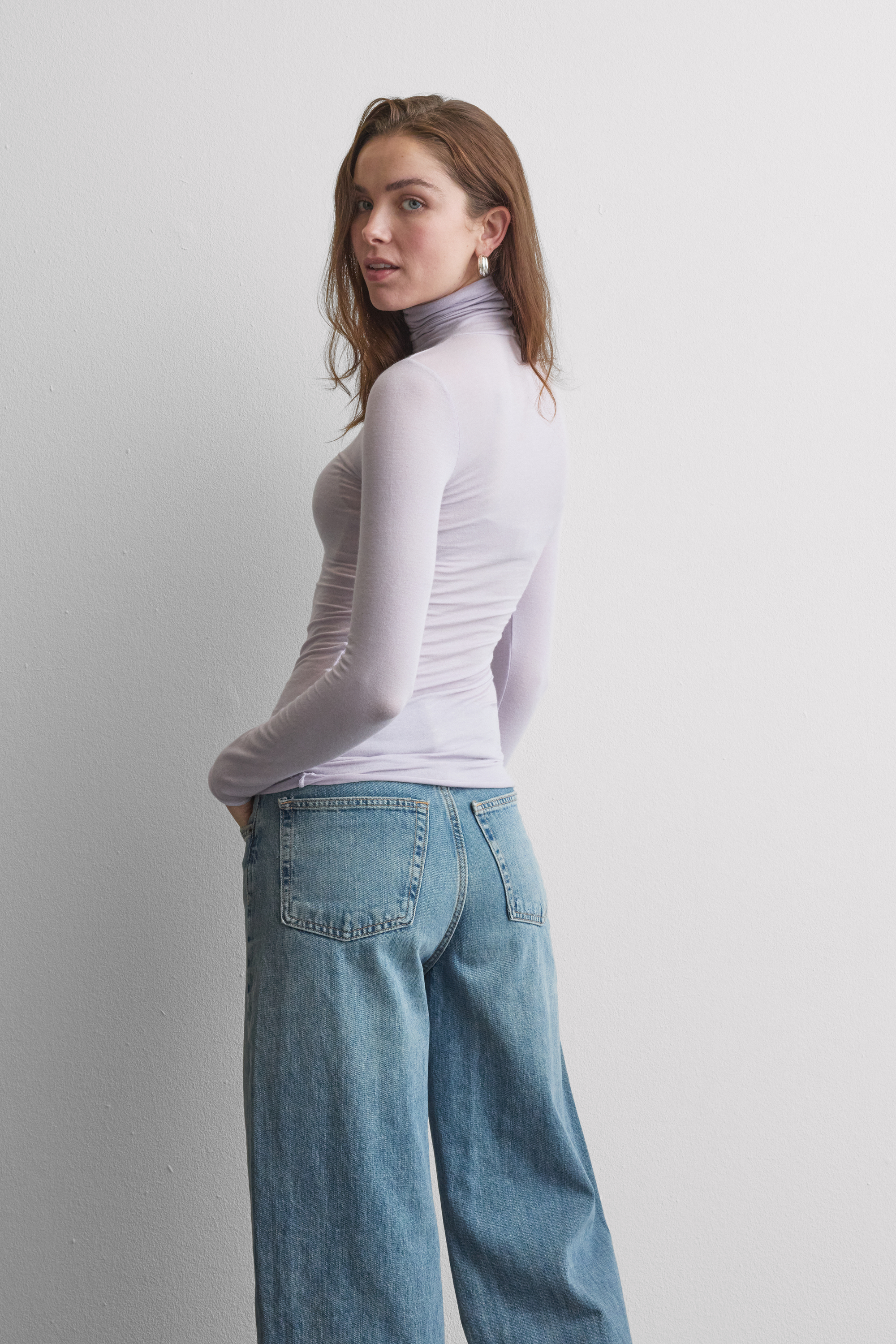 Maglia Ultralight con Cashmere A Collo Alto