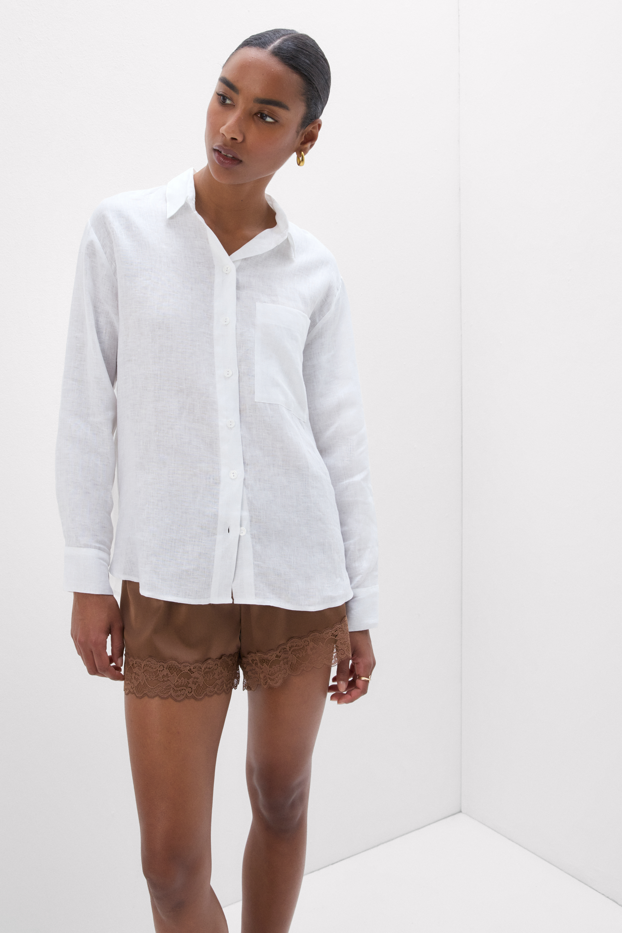 Camicia in Tela di Lino The Pure Linen