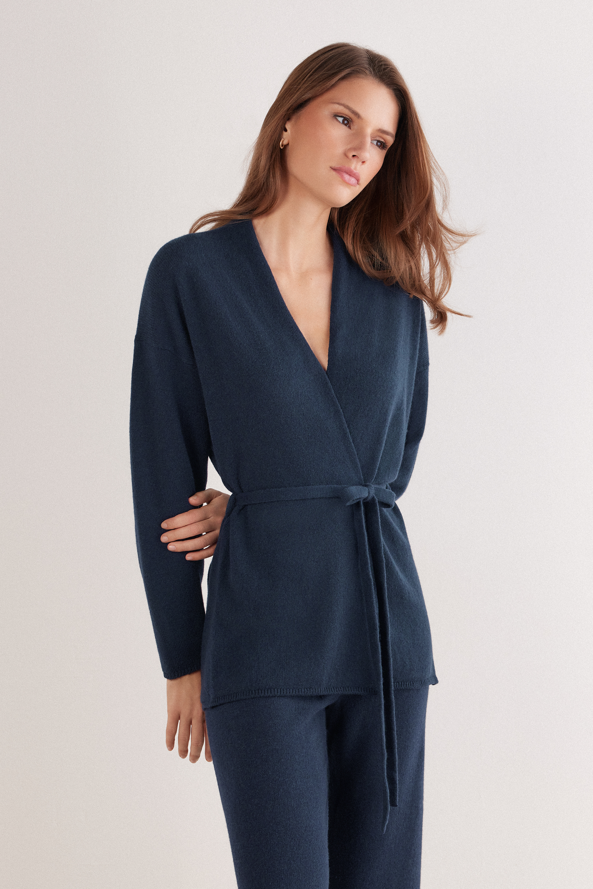 Cardigan con Cintura 100% Cashmere