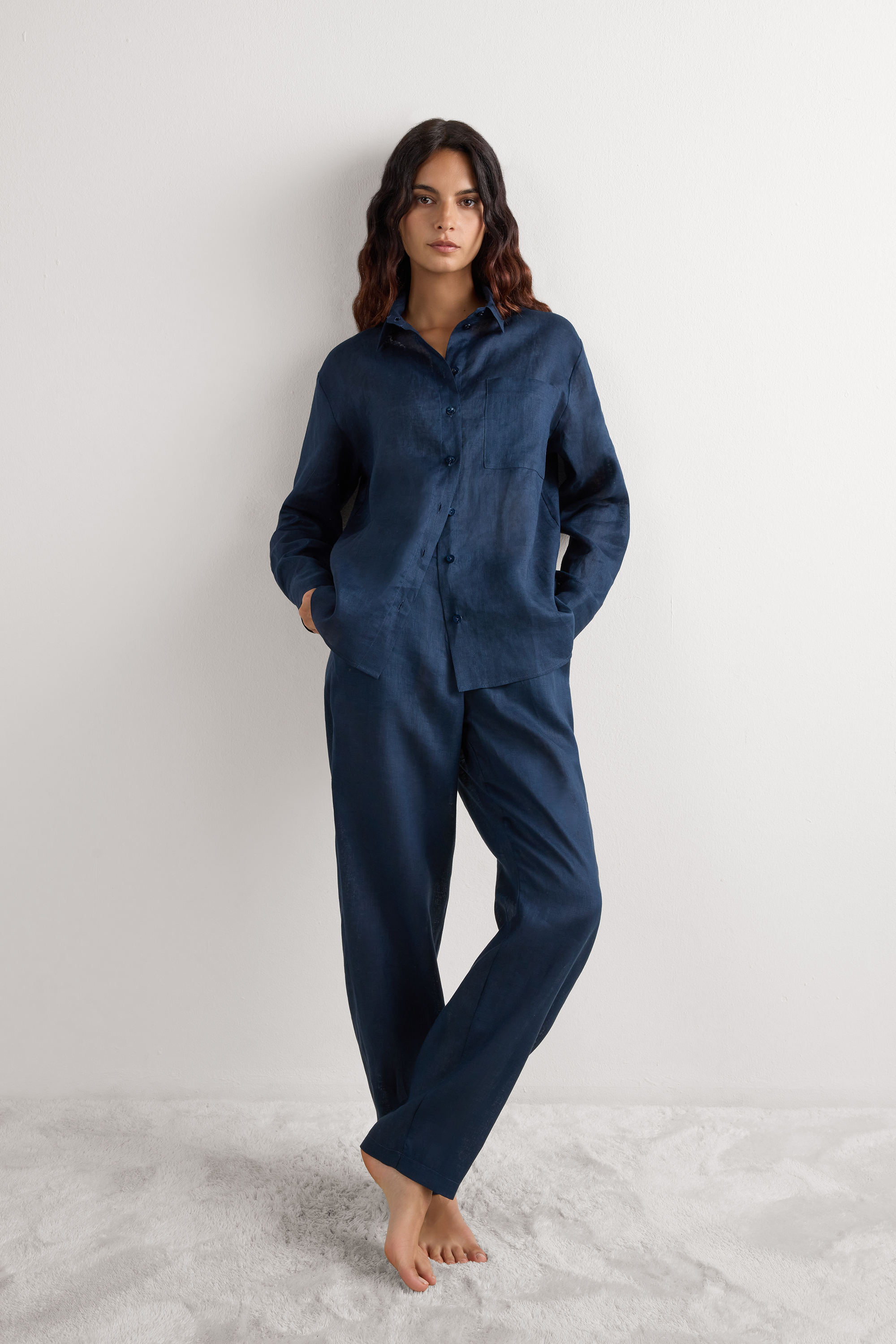 Camicia in Tela di Lino The Pure Linen