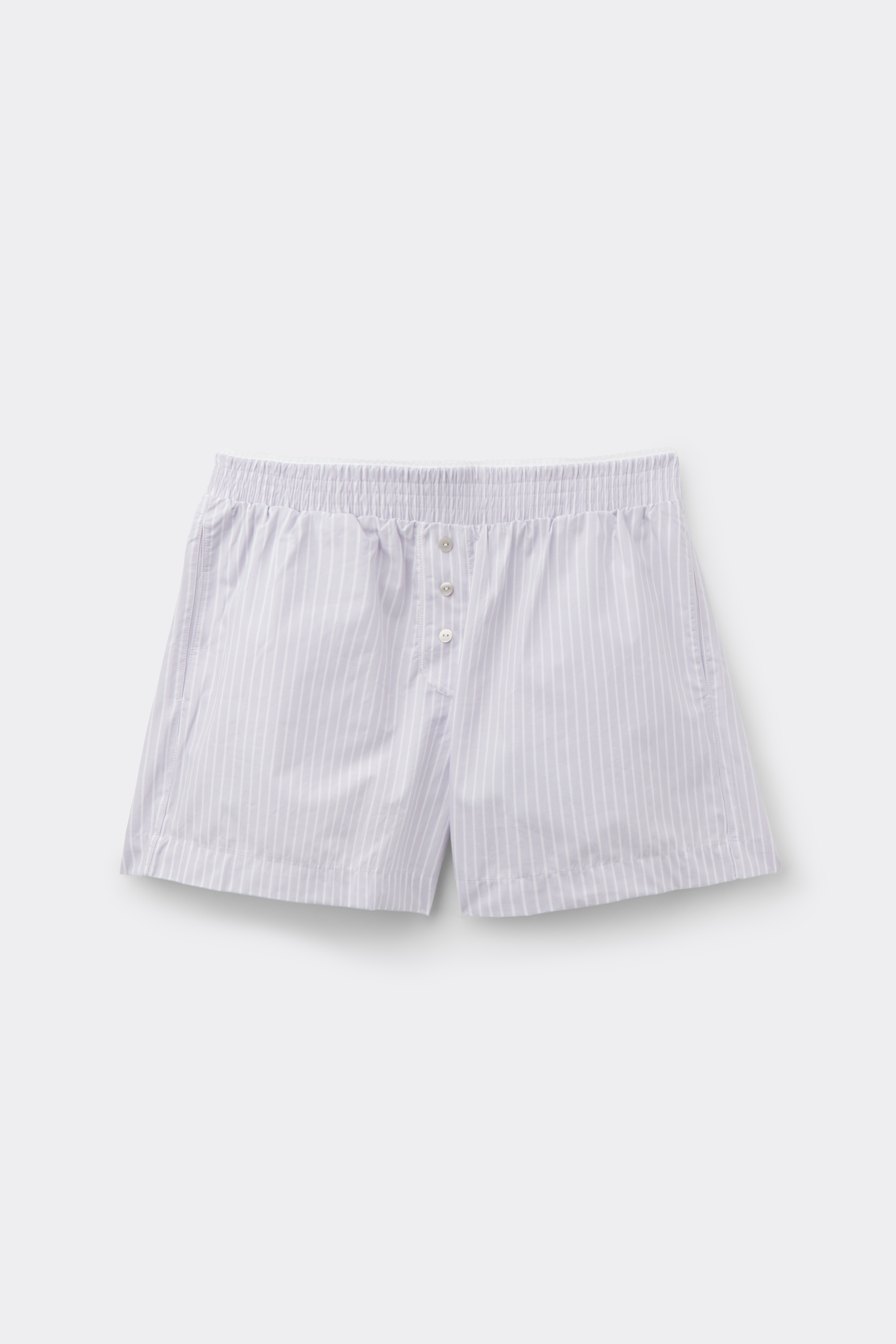 Pantaloncino in Tela di Cotone a Righe Love Me Tender
