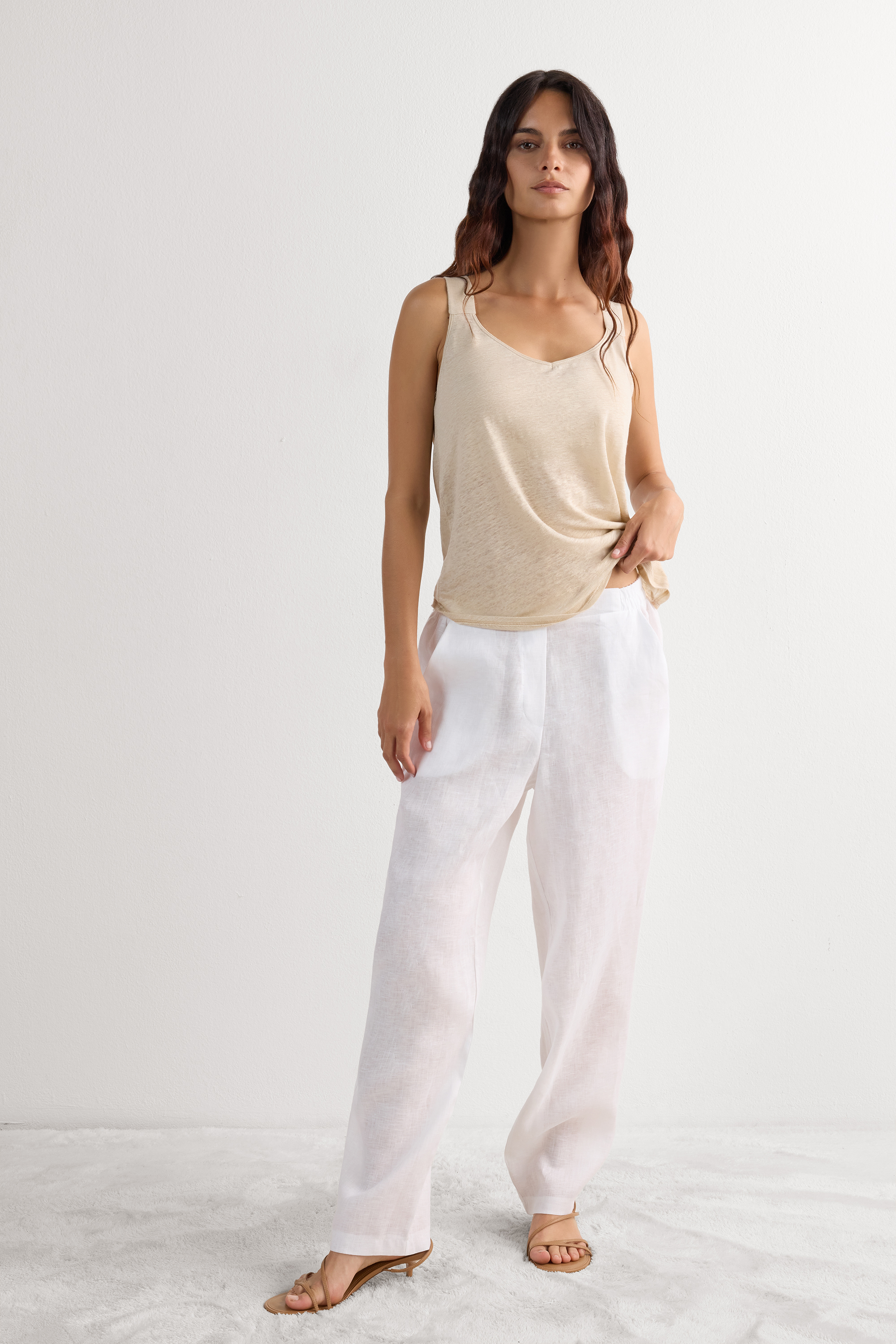 Canotta in Lino The Pure Linen