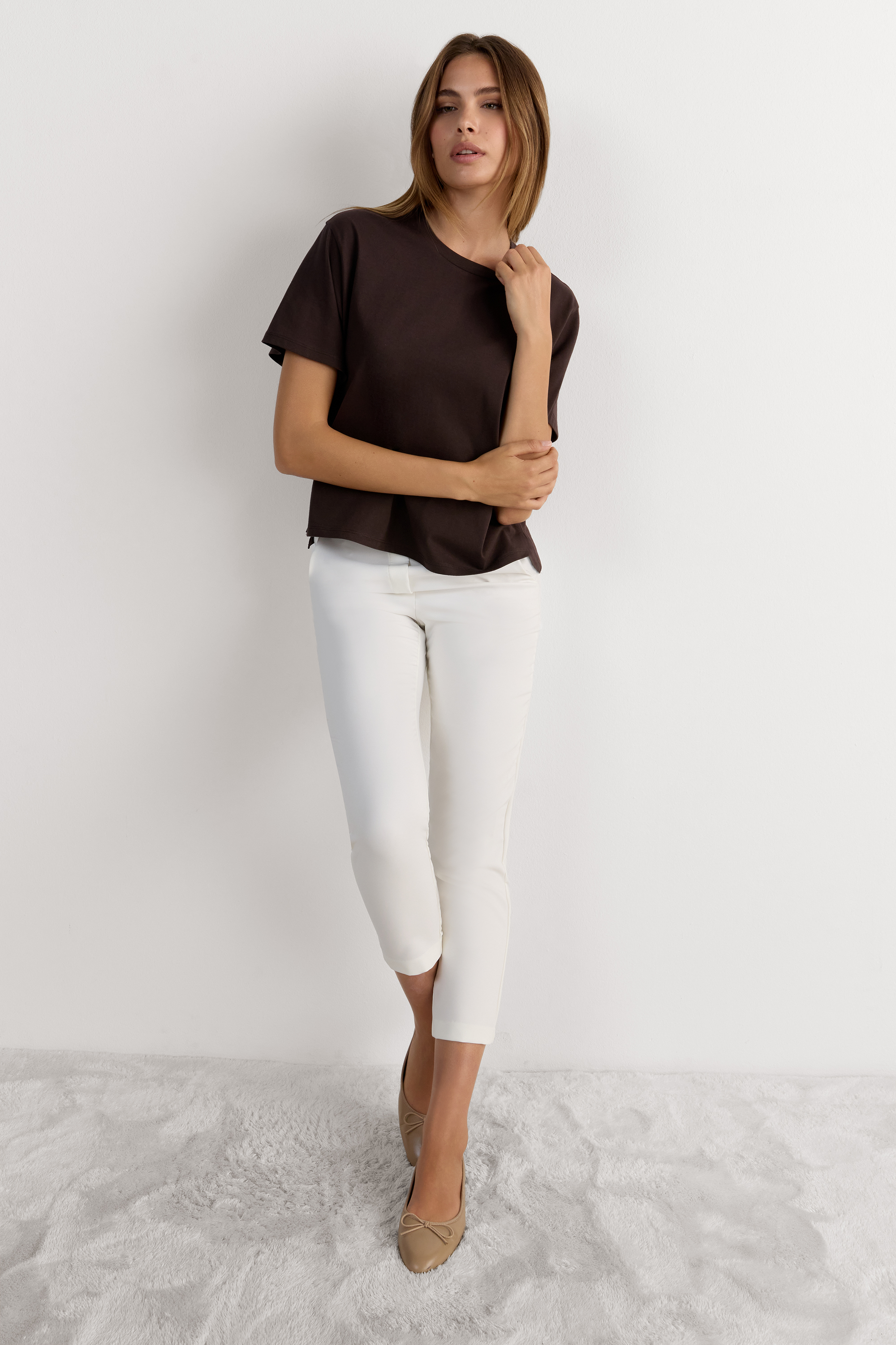 Maglia Manica Corta Boxy Fit in Cotone