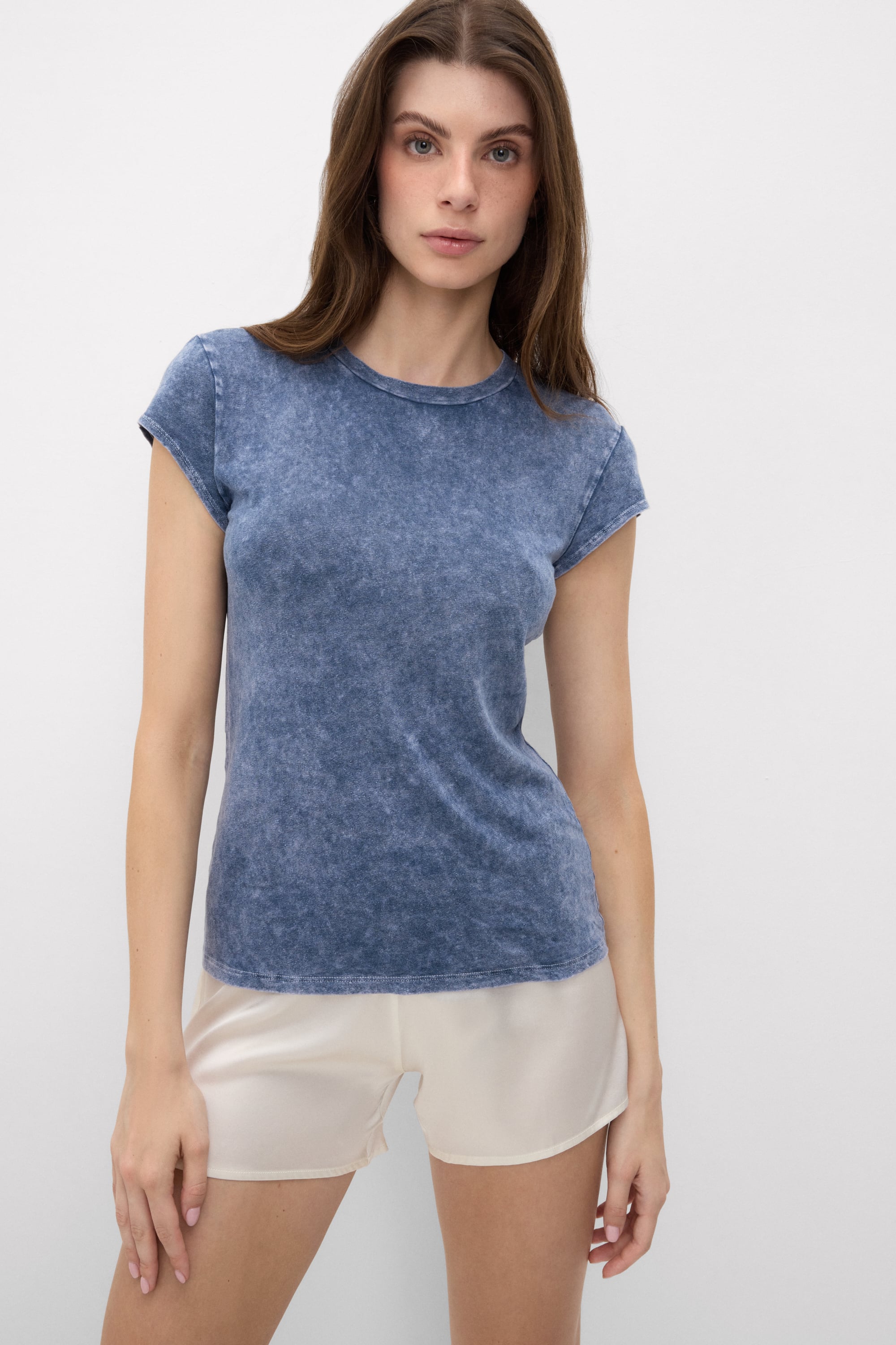 Maglia Manica Corta Denim Romance