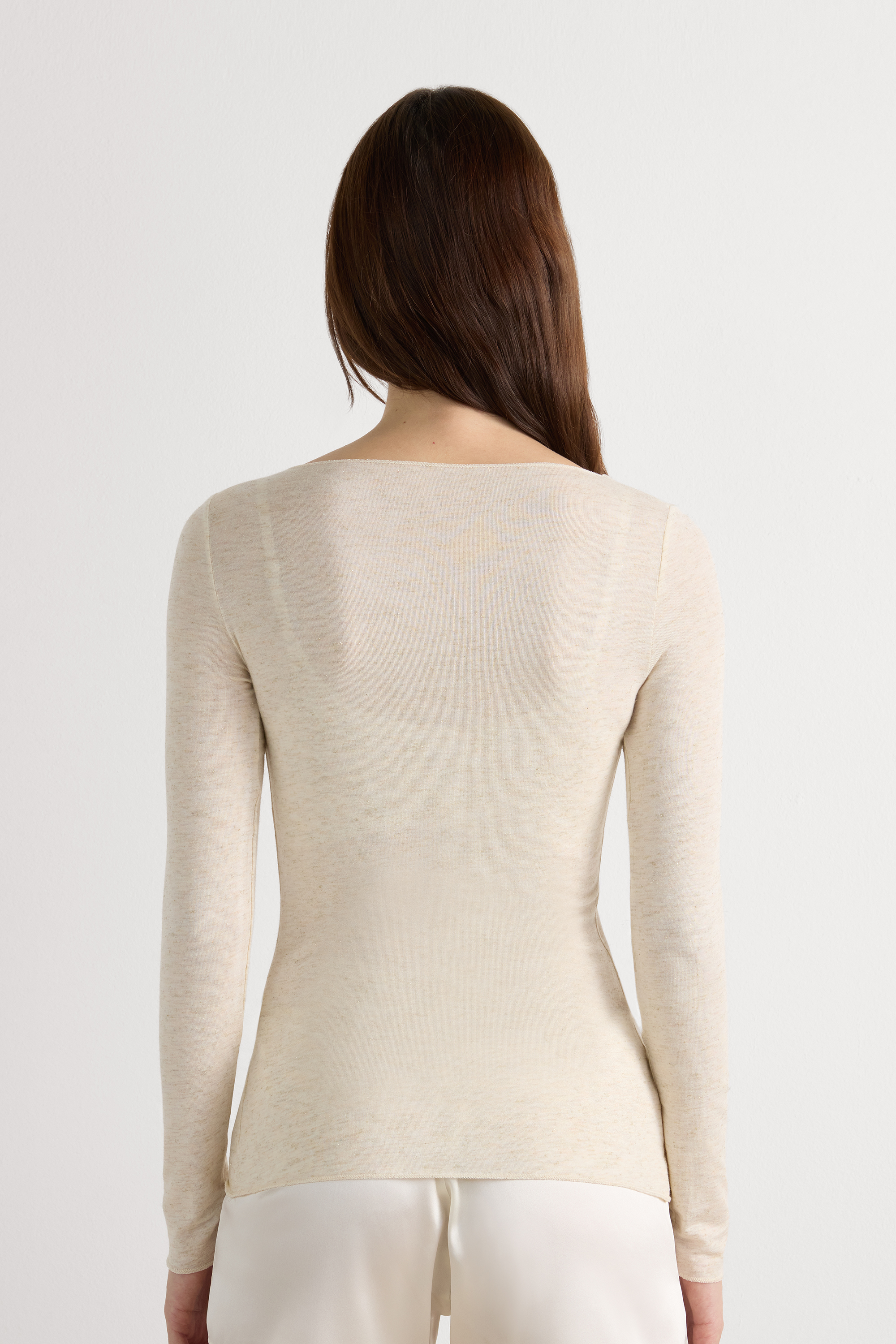 Maglia Girocollo in Modal Light con Cashmere Lam&egrave;