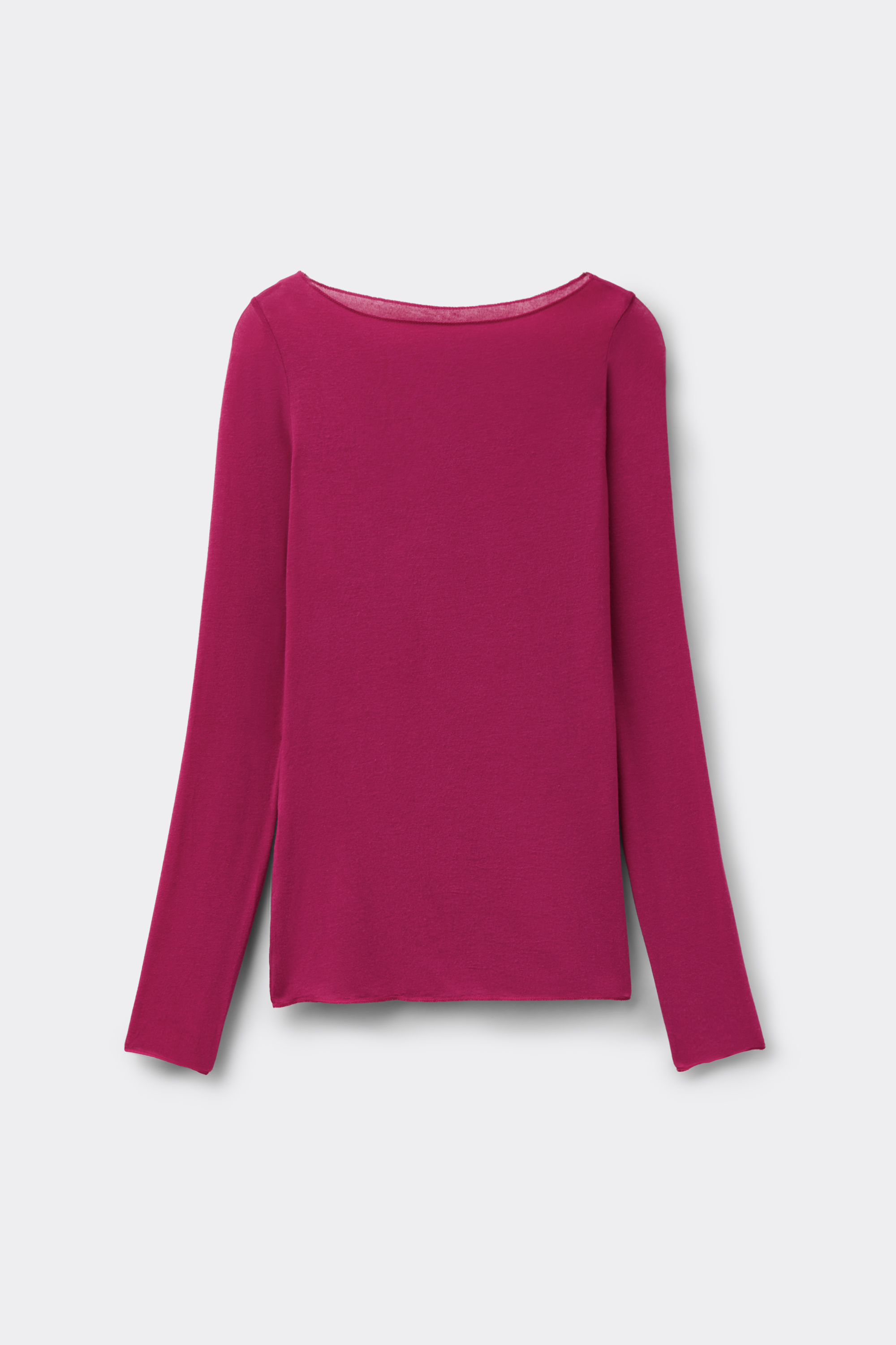 Maglia Manica Lunga Ultralight con Cashmere e Scollo a Barchetta