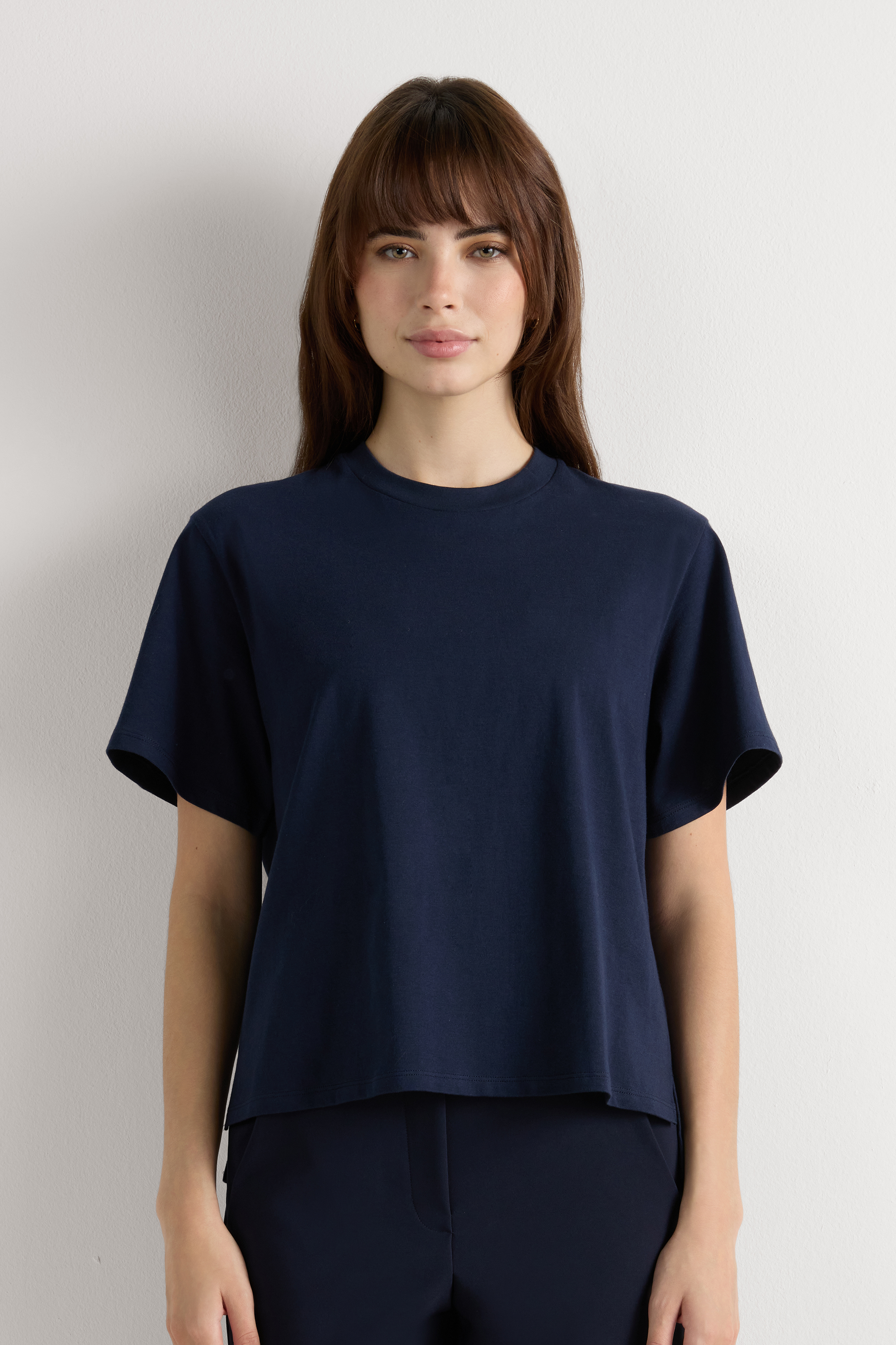 Maglia Manica Corta Boxy Fit in Cotone
