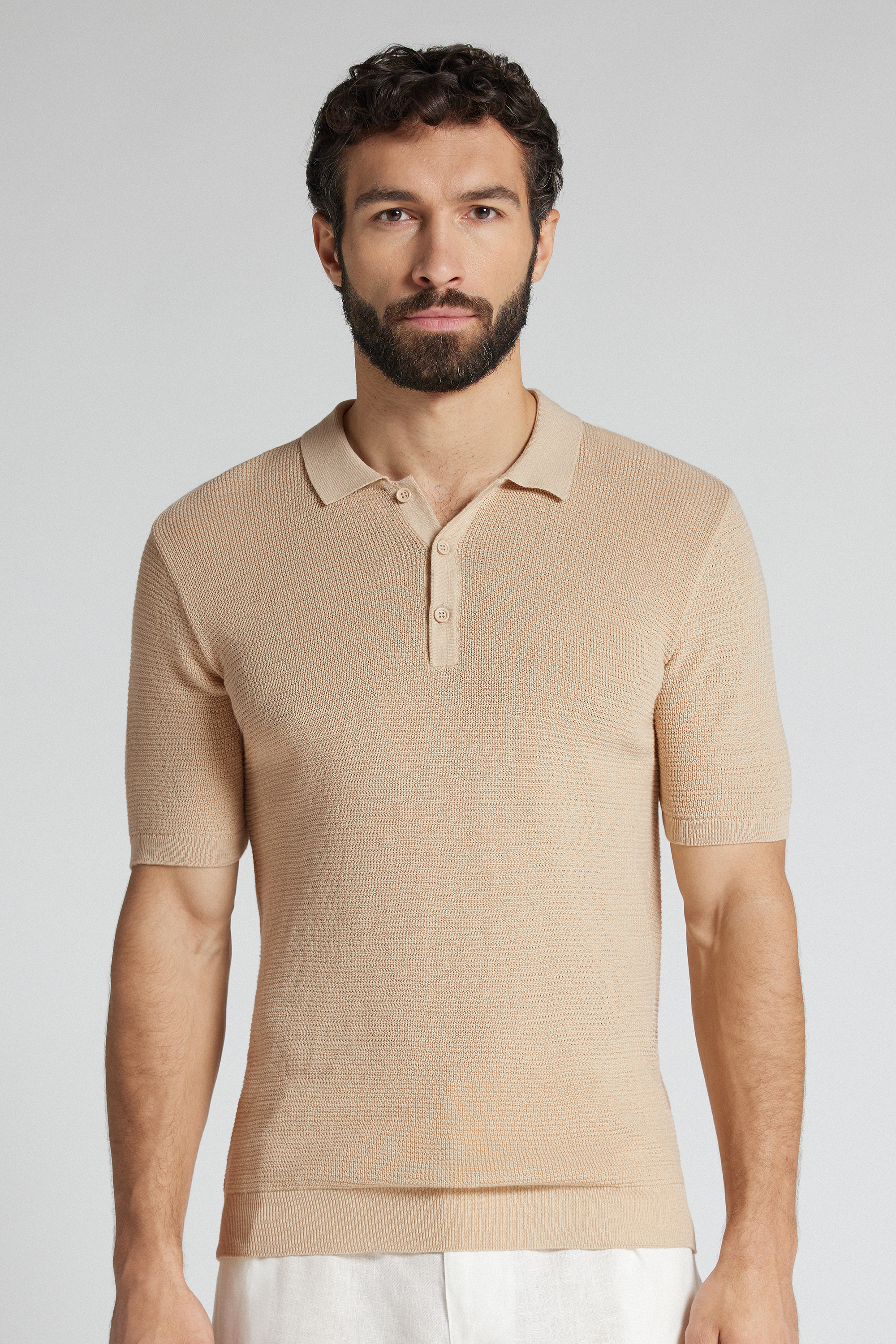 Polo Traforata Uomo in 100% Cotone