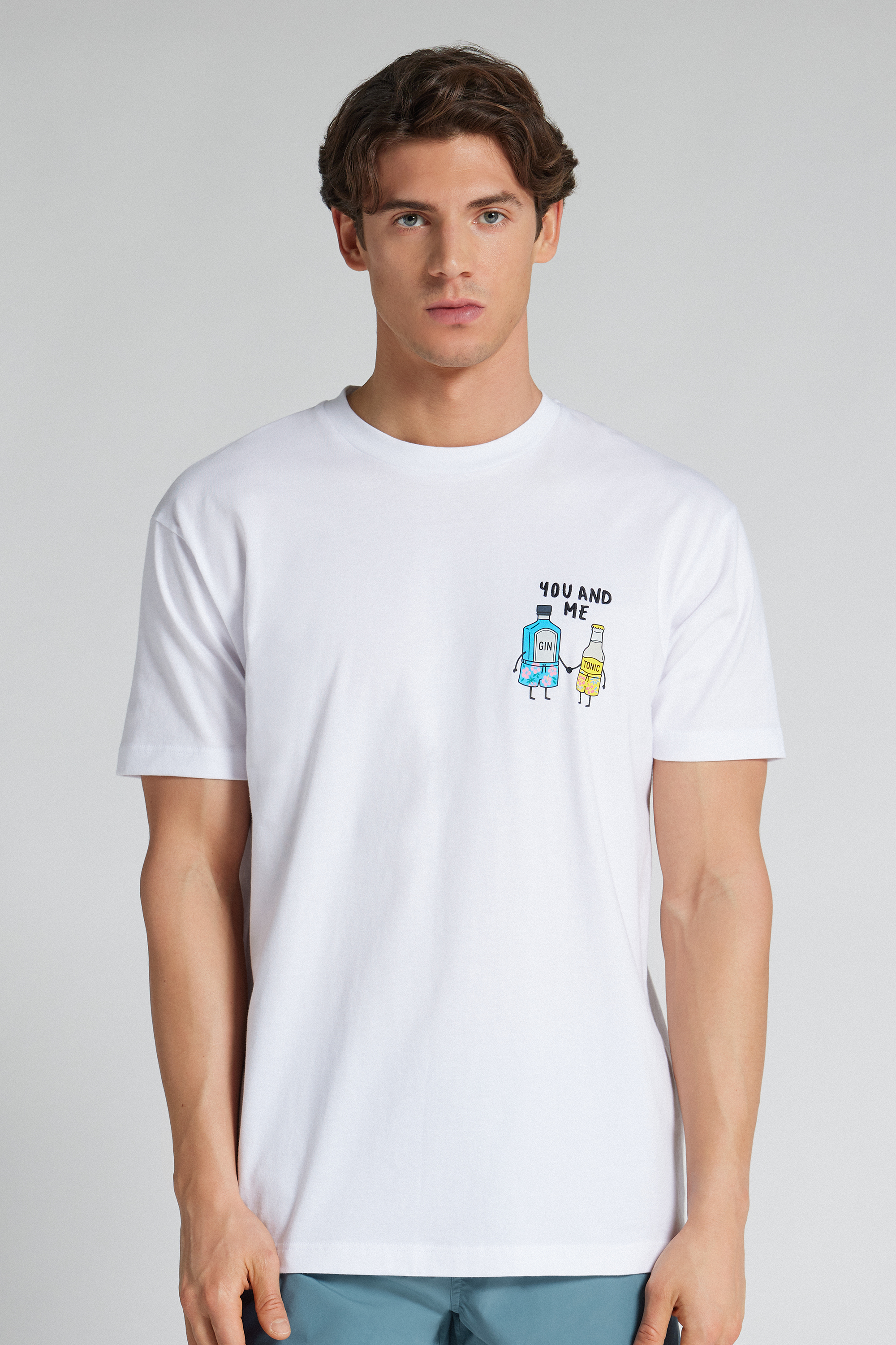 T-Shirt in 100% Cotone Stampa Ricamata You&Me