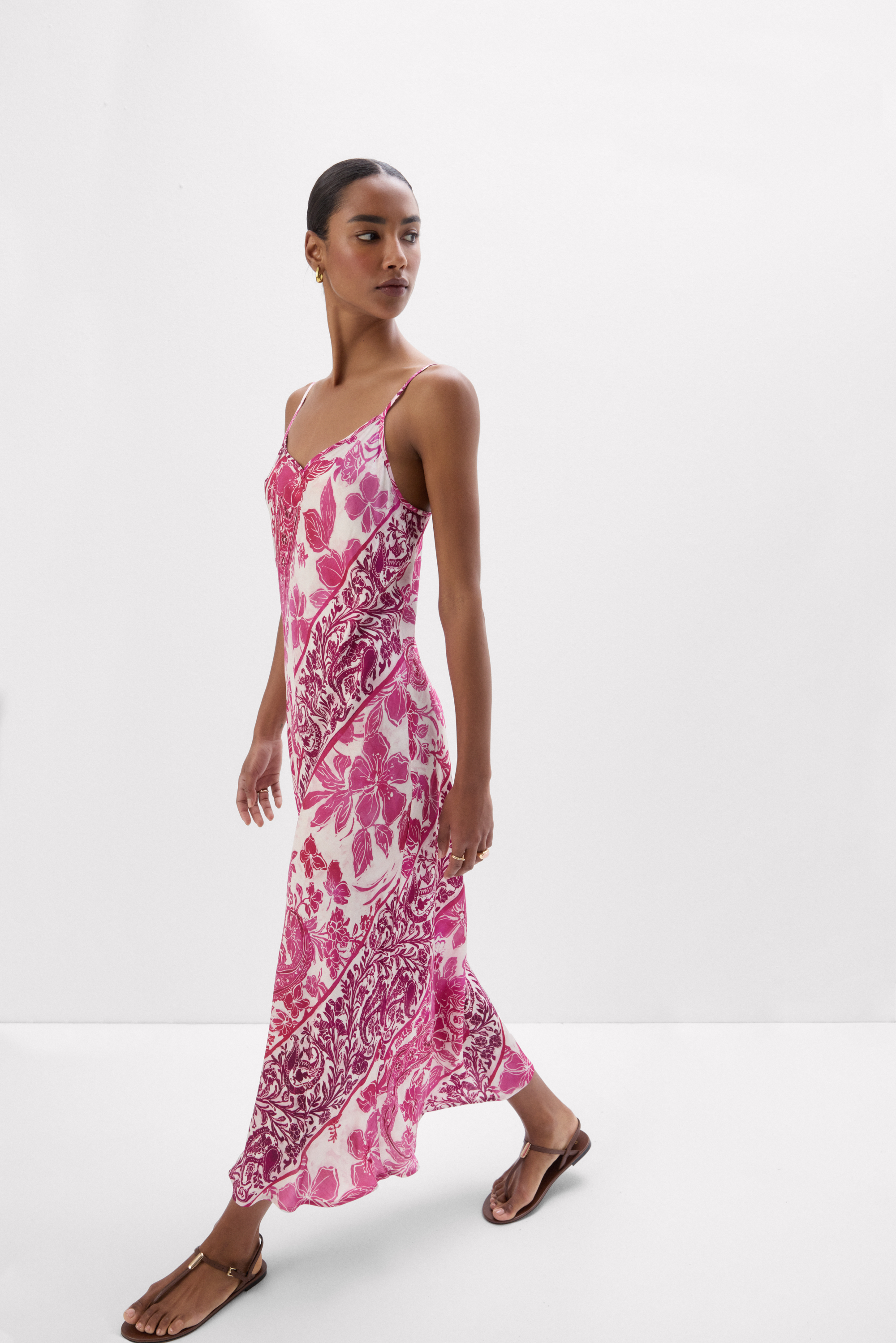 Sottoveste Lunga in Raso di Viscosa Brighten Your Day