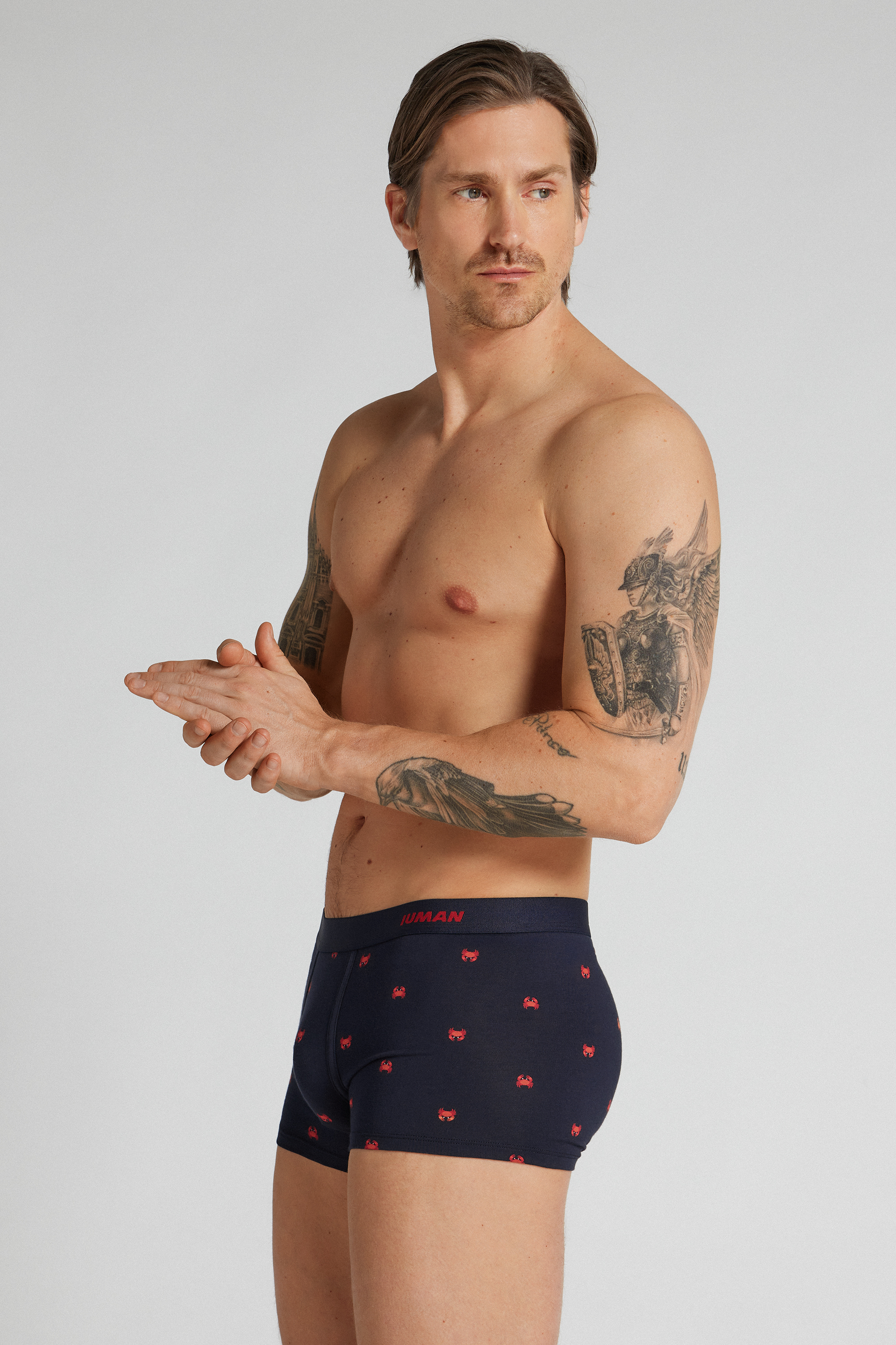 Boxer Cotone Superior Stampa Granchio
