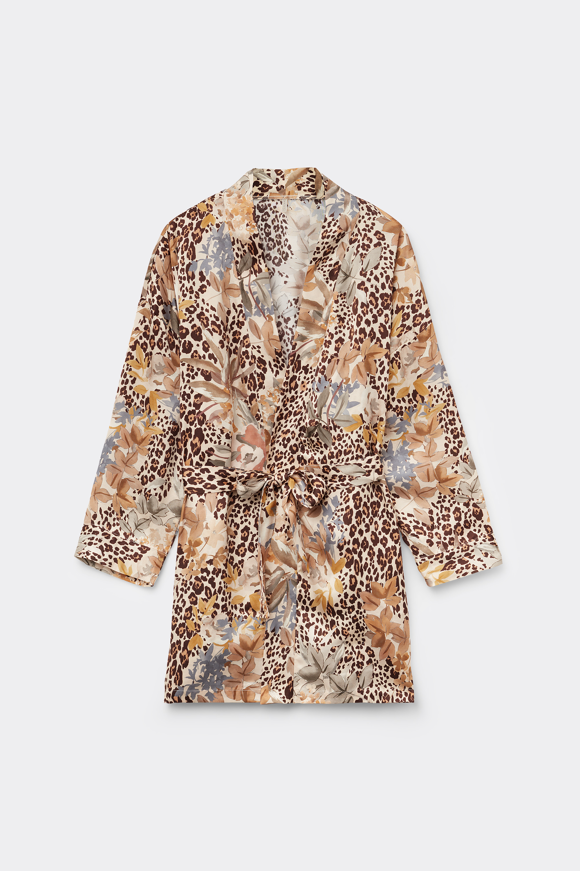 Kimono in Raso di Viscosa Animalier Simply Iconic