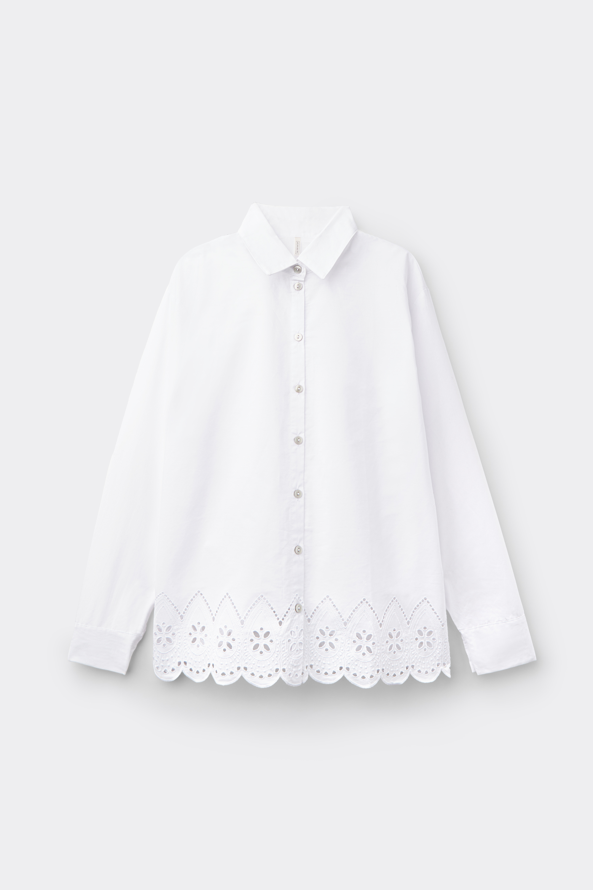 Camicia in Tela di Cotone Sangallo Made with Love