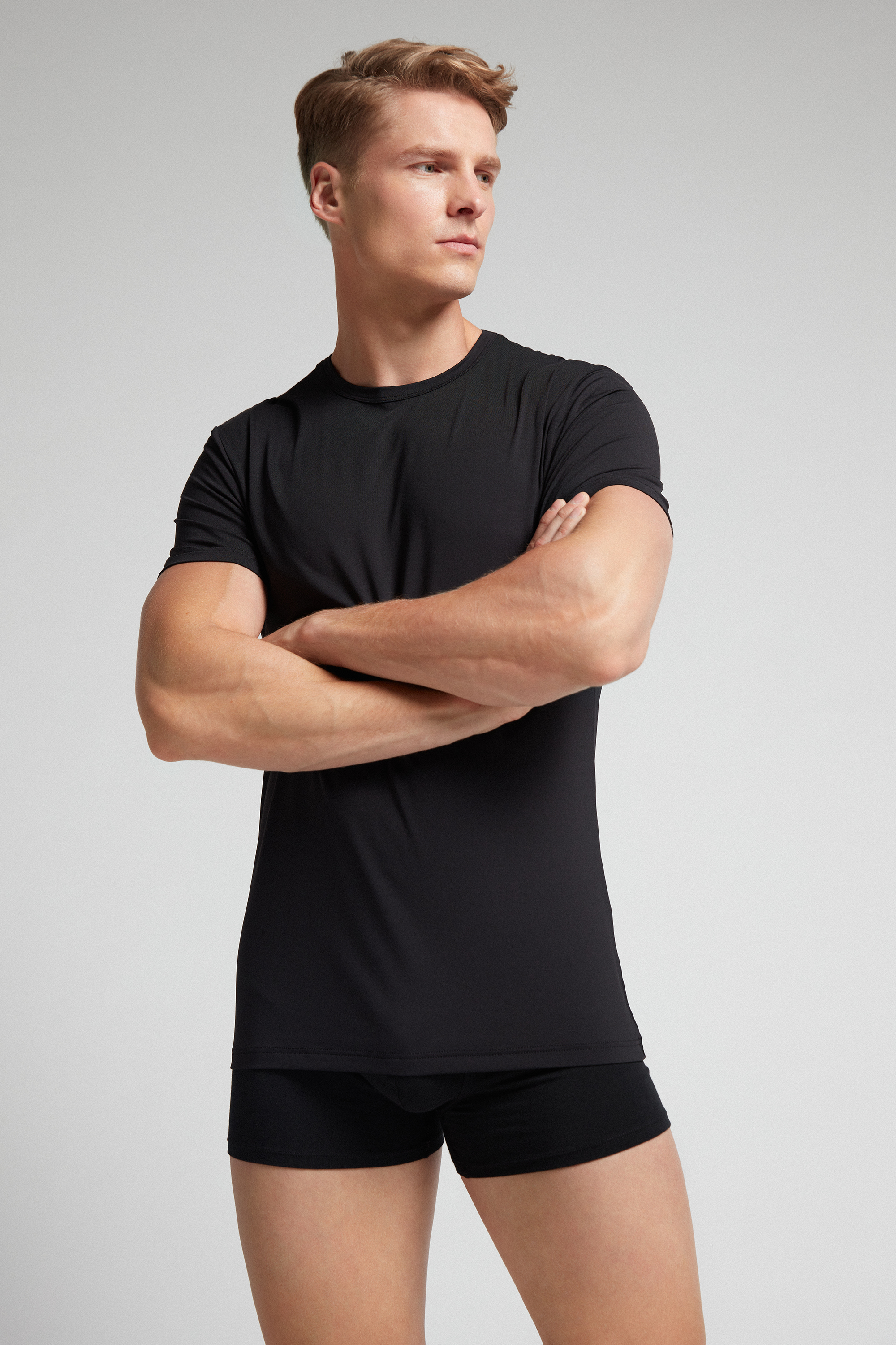 T-shirt in Microfibra
