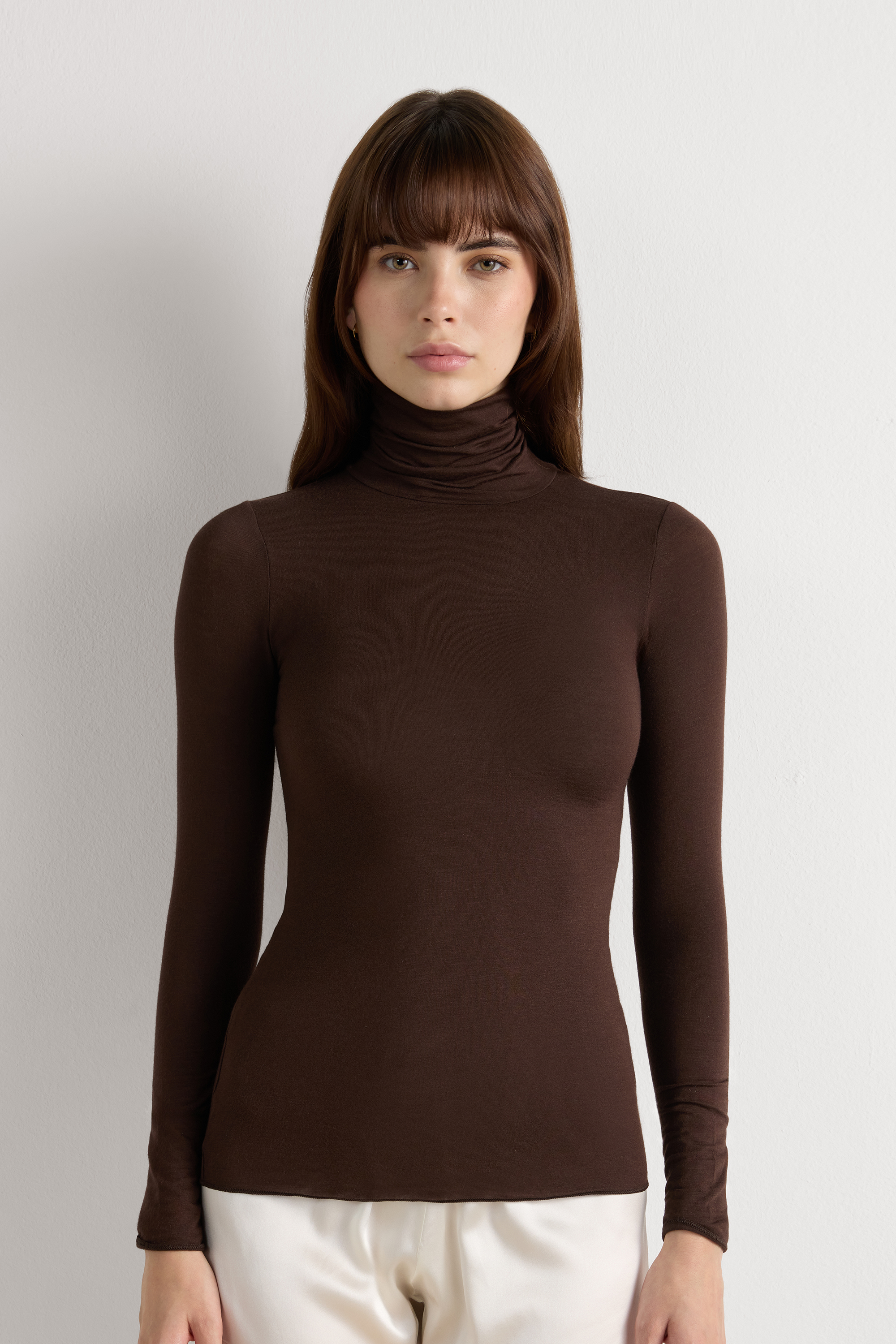 Maglia Ultralight con Cashmere A Collo Alto