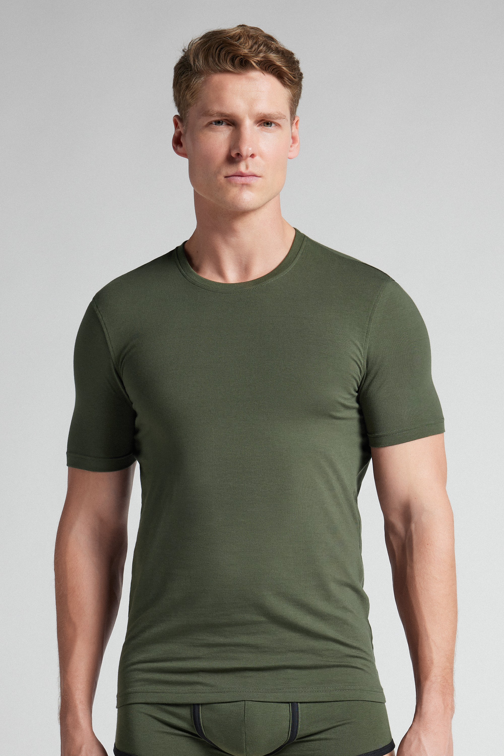 T-Shirt in Cotone Superior Elasticizzato