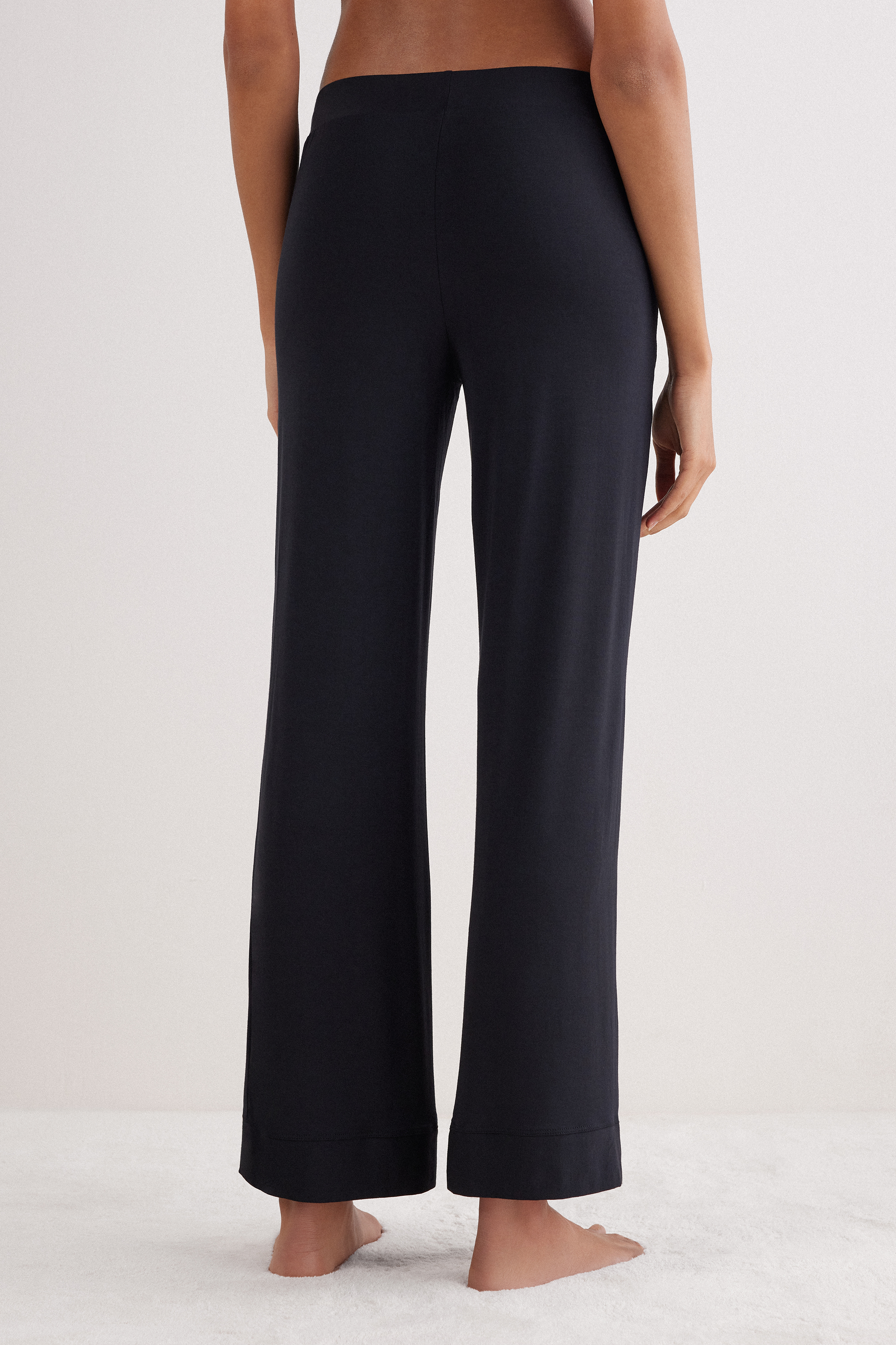 Pantaloni Lunghi a Palazzo in Modal
