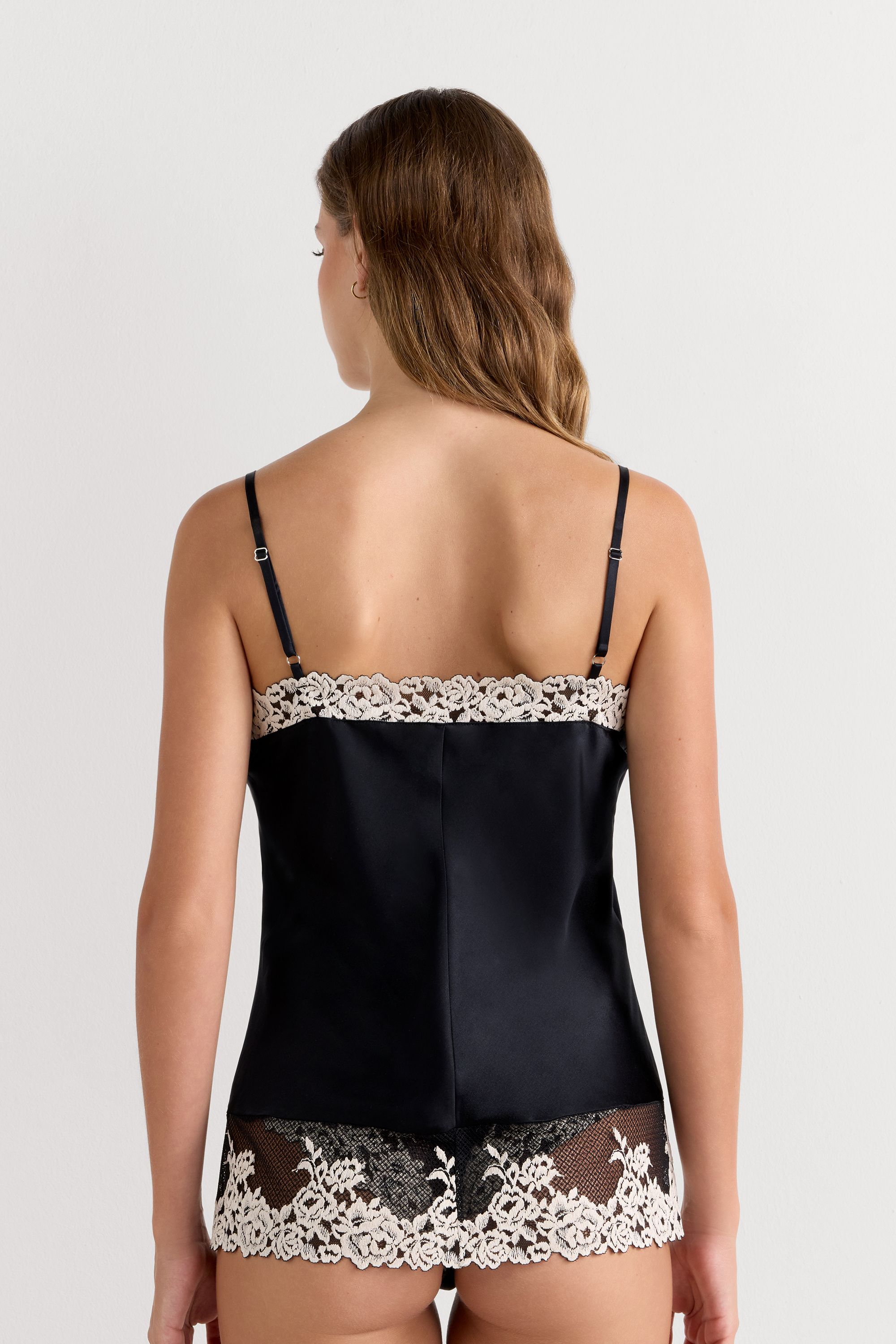 Top Spallina Sottile Seta Pretty Flowers