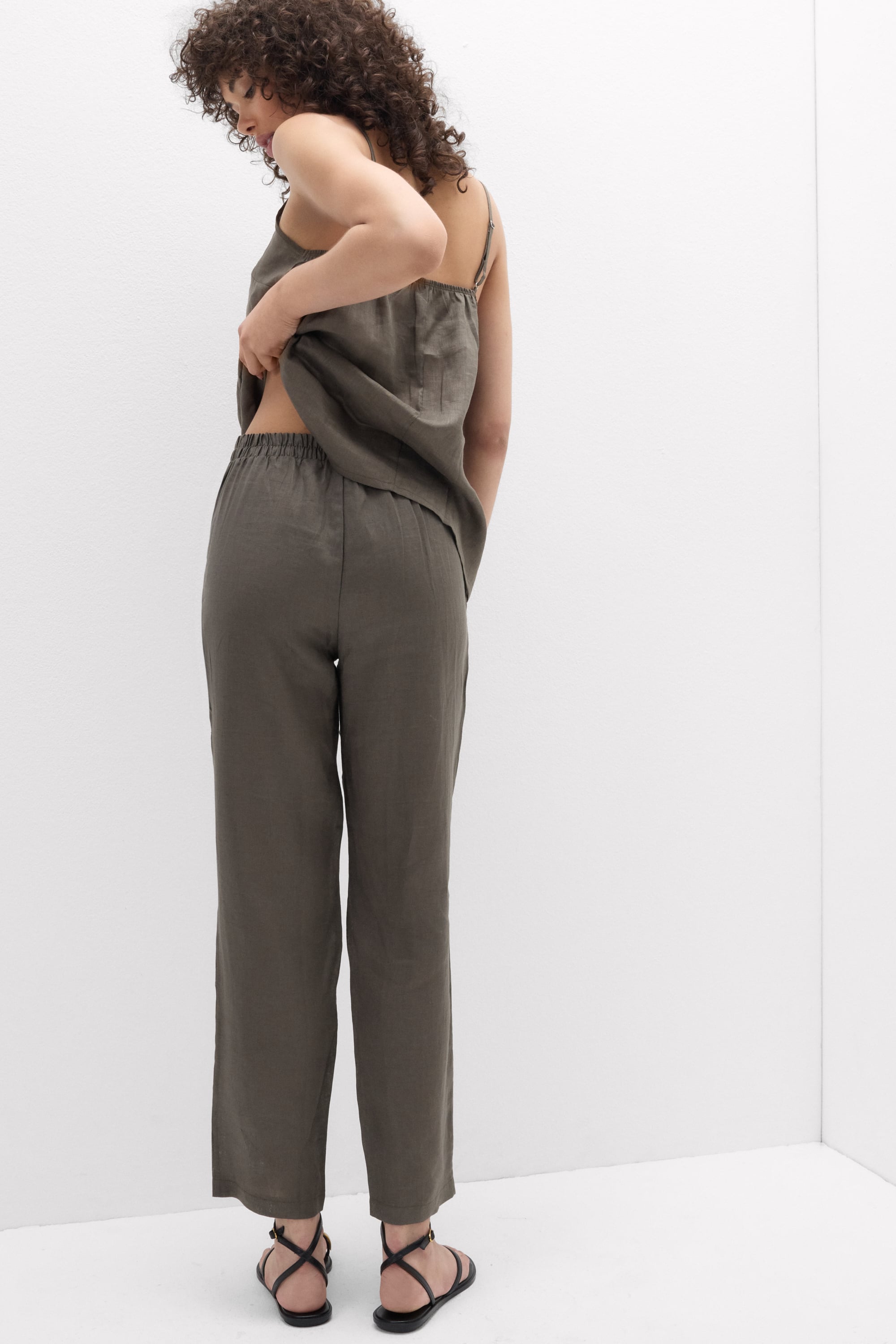 Pantalone in Tela di Lino The Pure Linen
