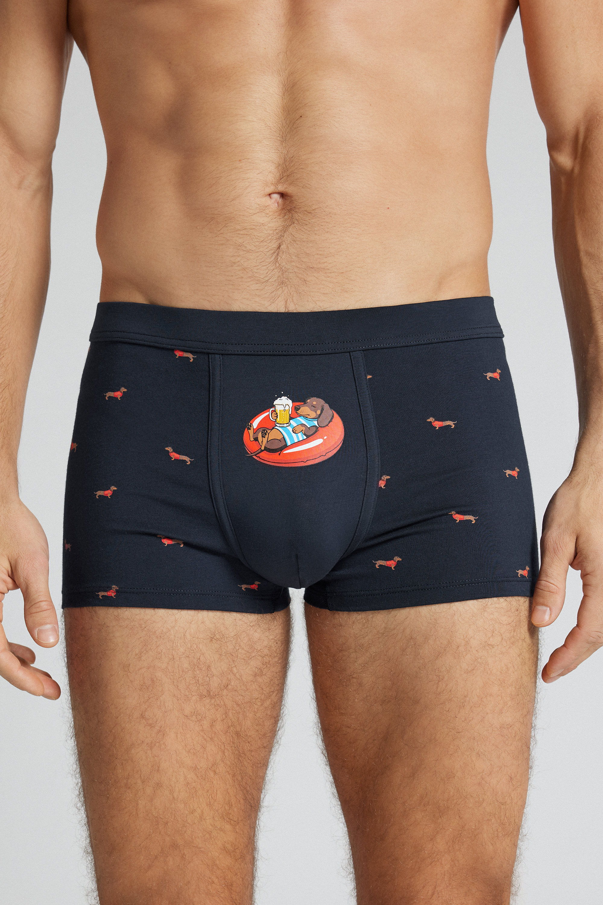 Boxer Cotone Superior Stampa Bassotto