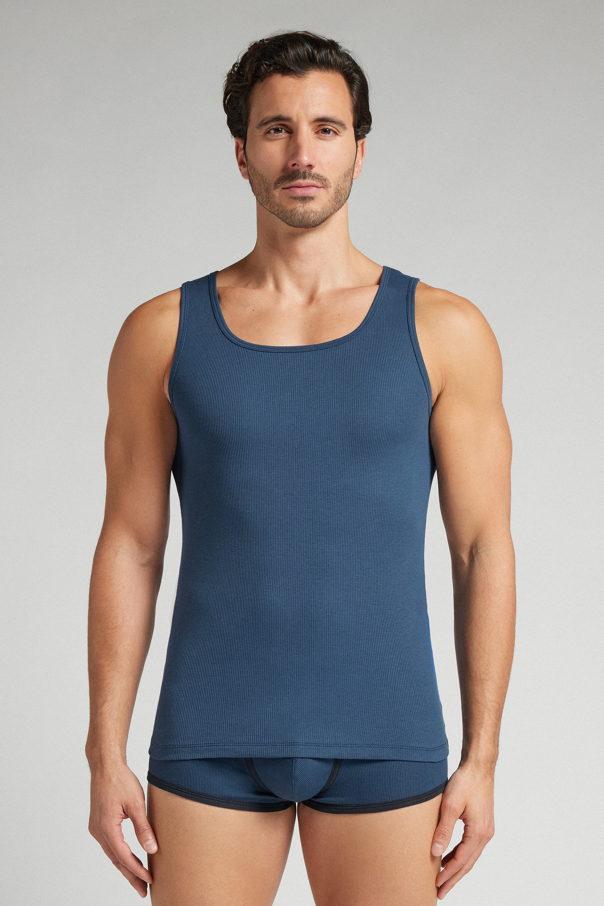 Canotta a Costine in 100% Cotone Superior