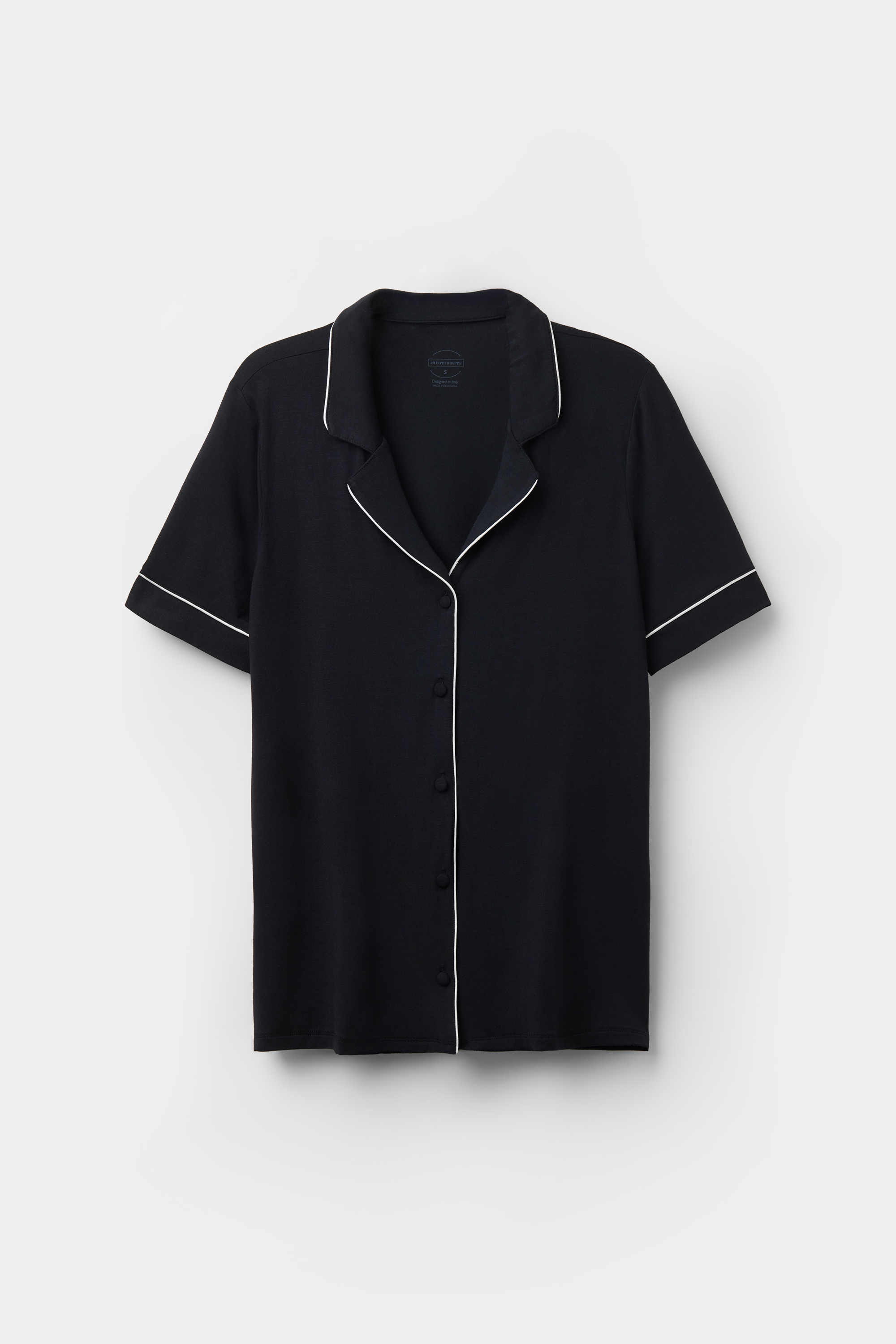 Maglia Manica Corta Aperta Davanti in Modal
