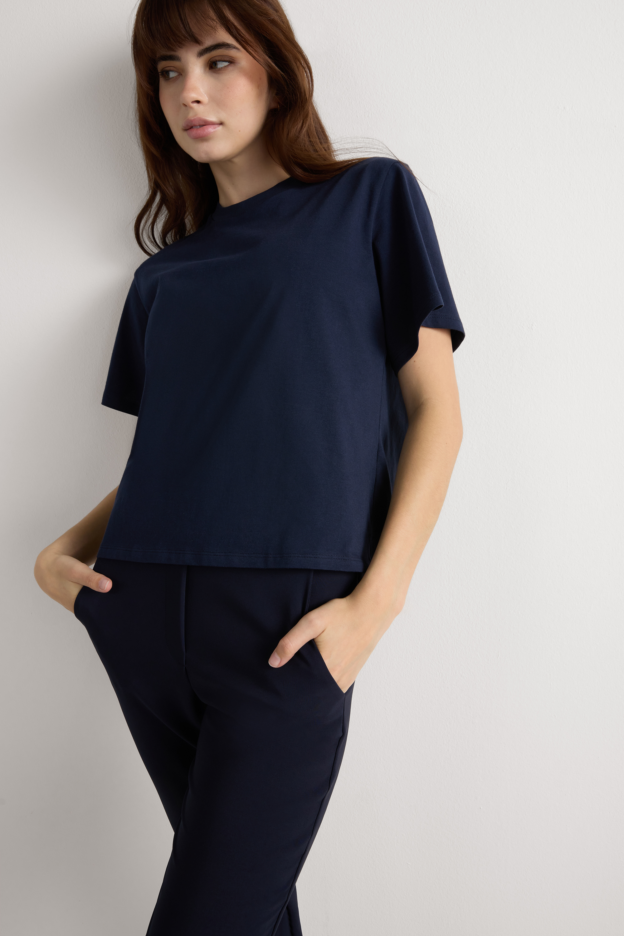 Maglia Manica Corta Boxy Fit in Cotone