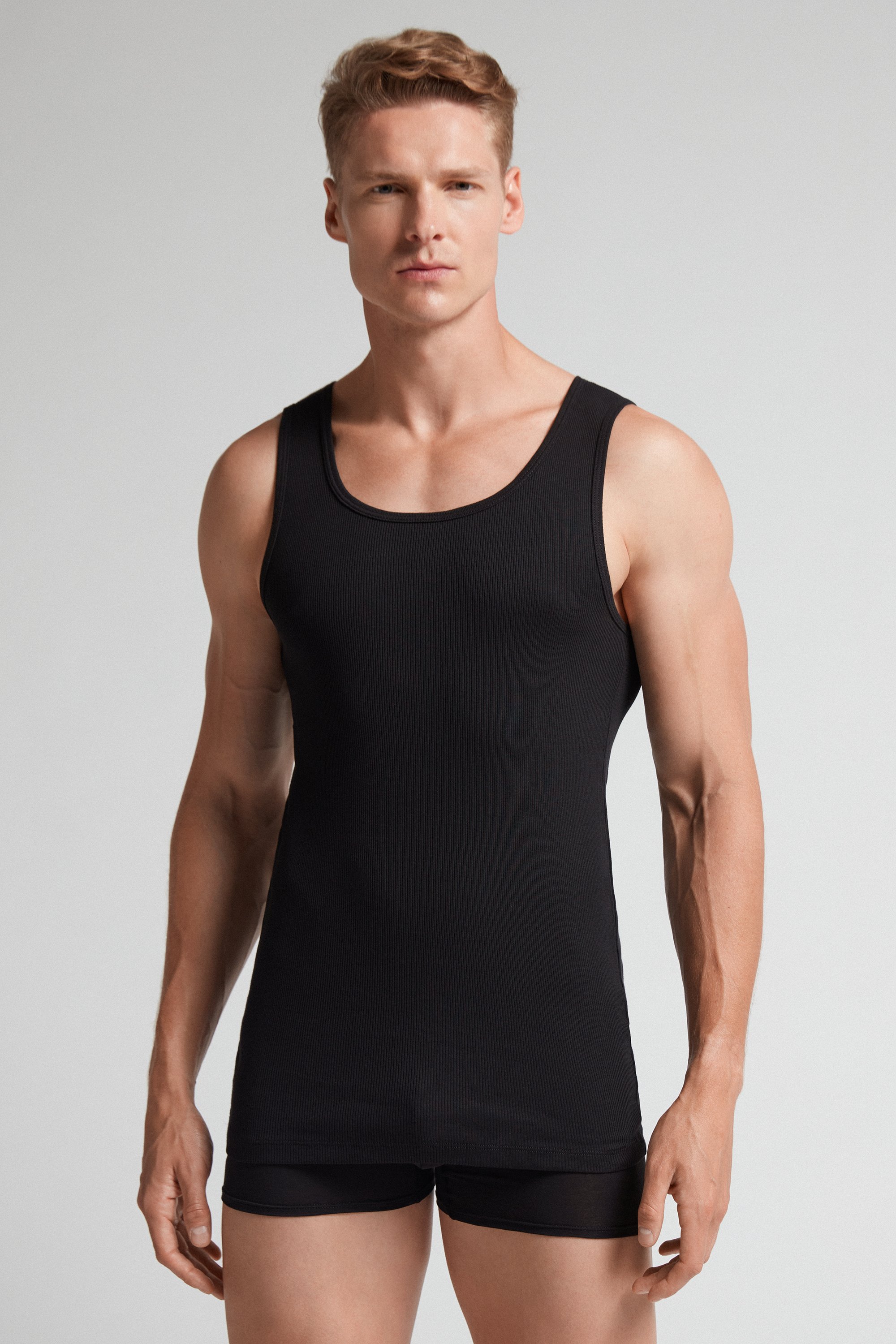 Canotta a Costine in 100% Cotone Superior