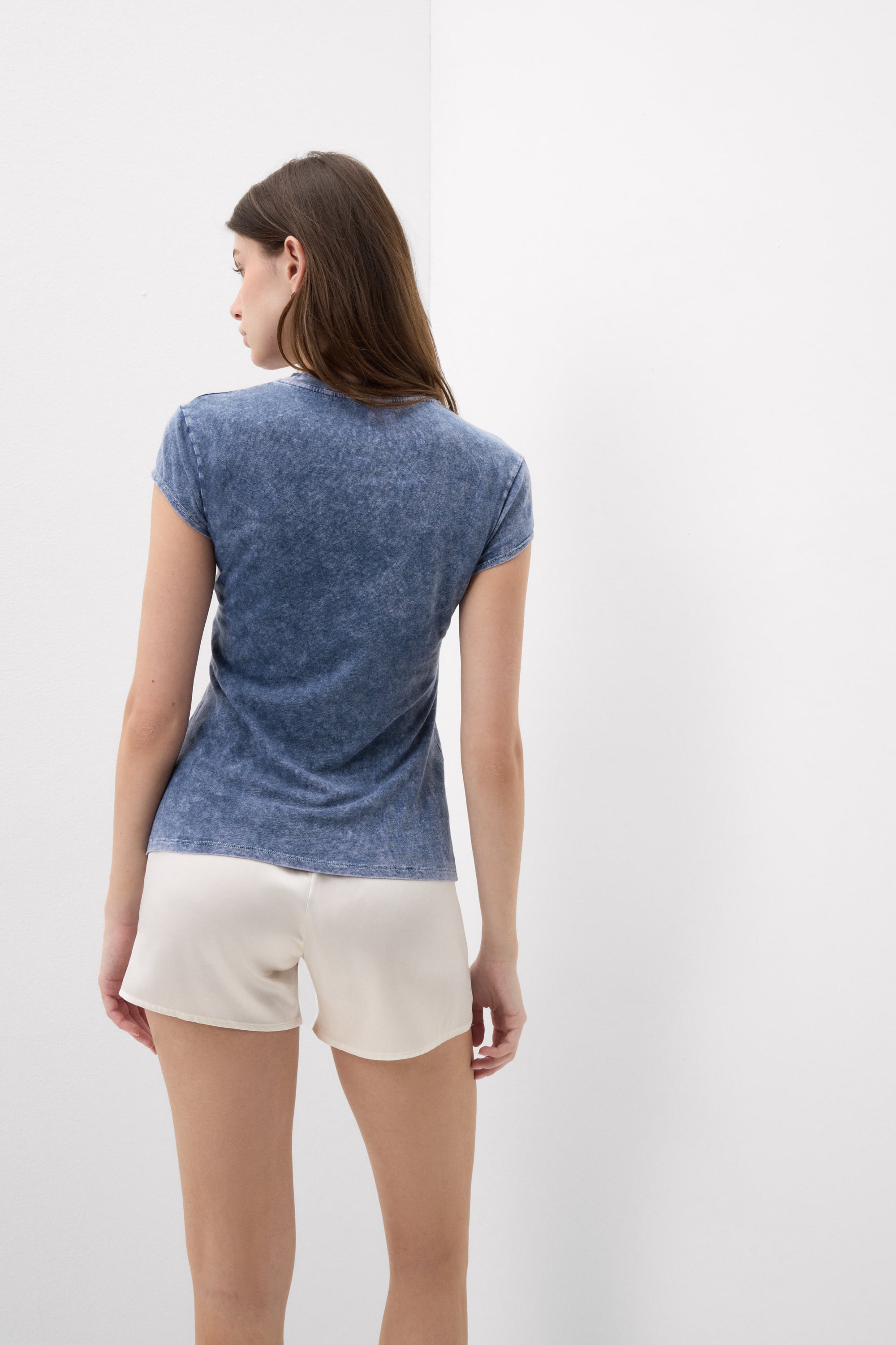 Maglia Manica Corta Denim Romance