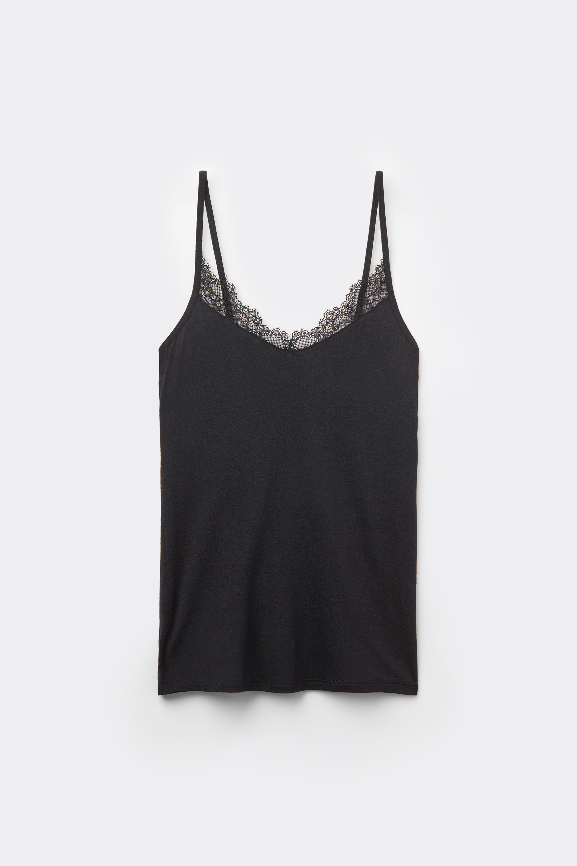 Top in Modal Ultralight con Cashmere con Pizzo