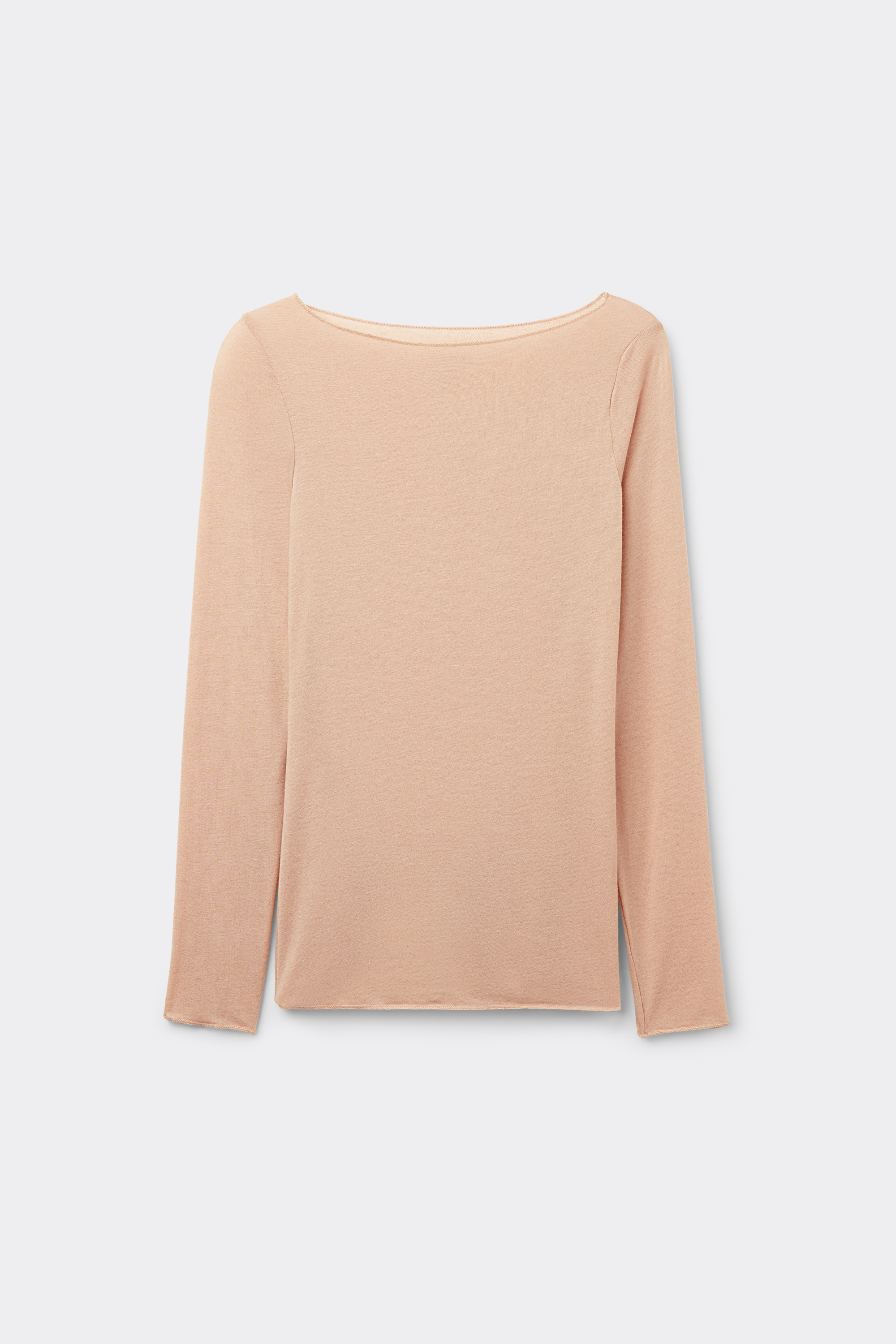 Maglia Manica Lunga Ultralight con Cashmere e Scollo a Barchetta