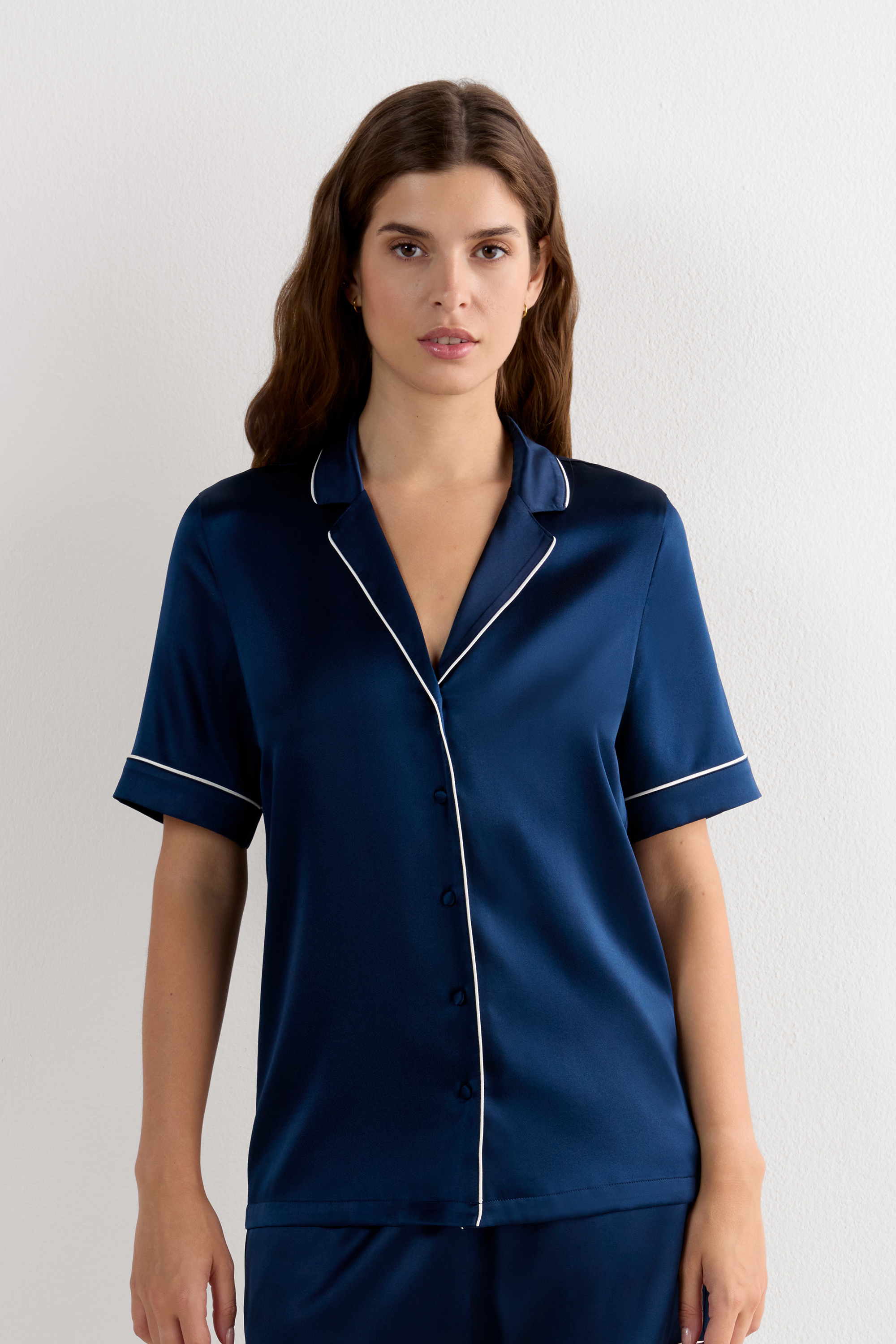 Camicia Maniche Corte in Seta Taglio Uomo
